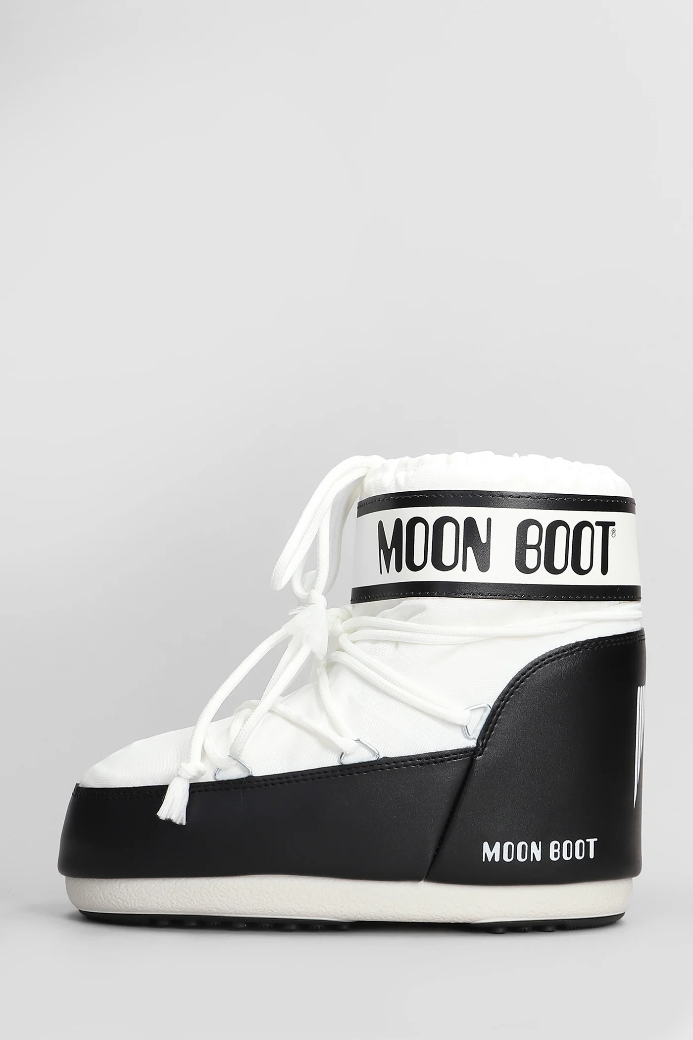 Mb icon low nylon low heels Ankle boots in white nylon - Image 3