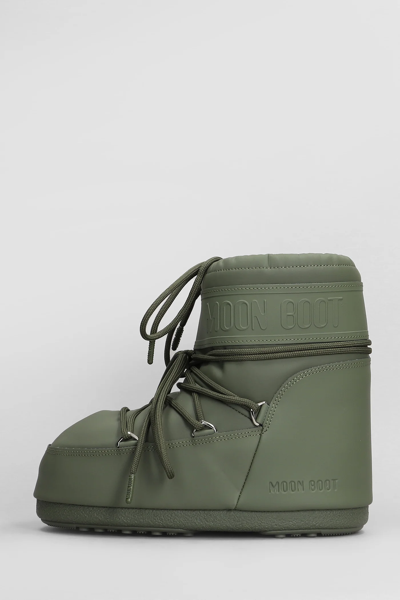Mb icon low rubber Ankle boots in green PVC - Image 3