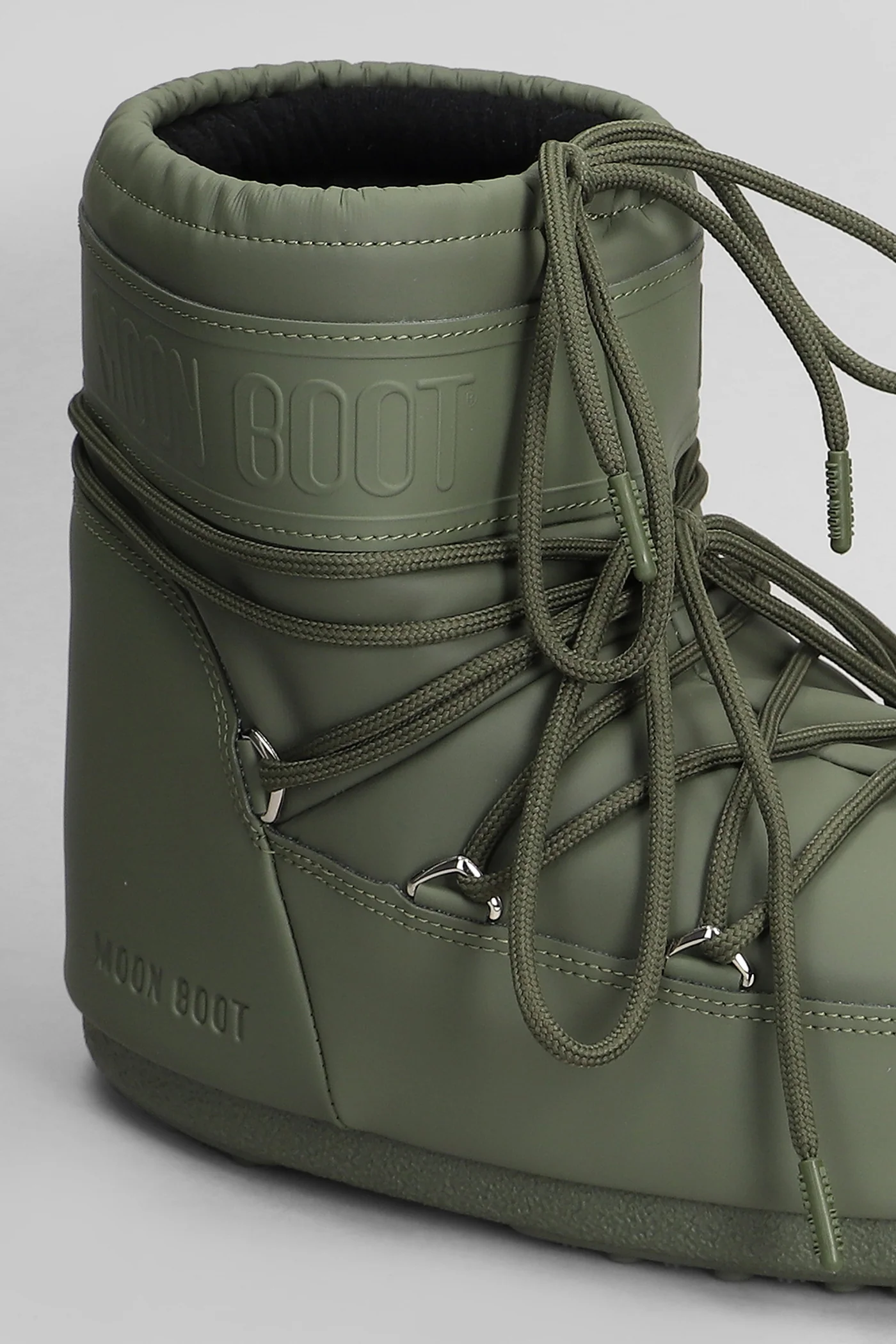 Mb icon low rubber Ankle boots in green PVC - Image 5