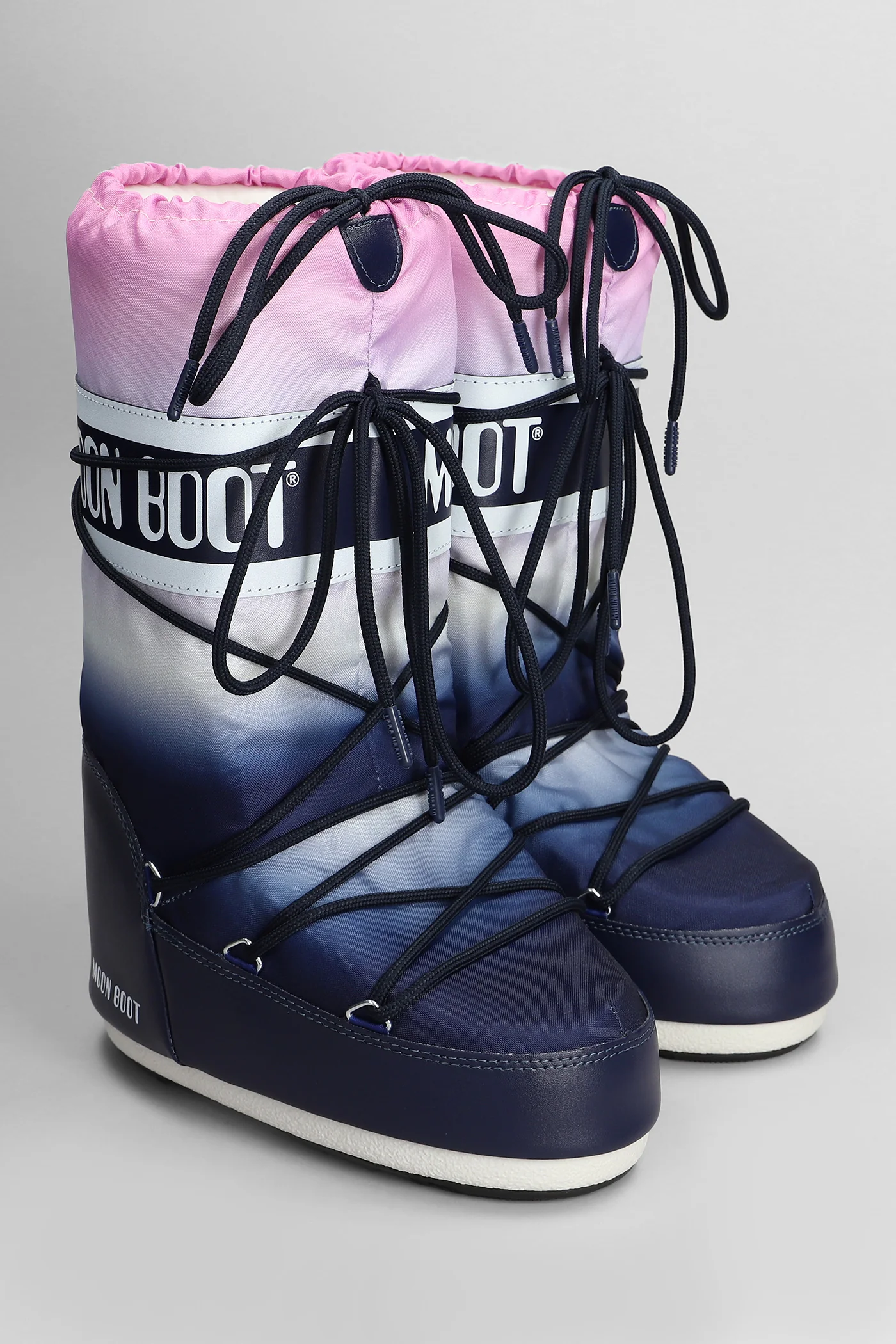 Mb icon moonrise low heels boots in blue nylon - Image 2