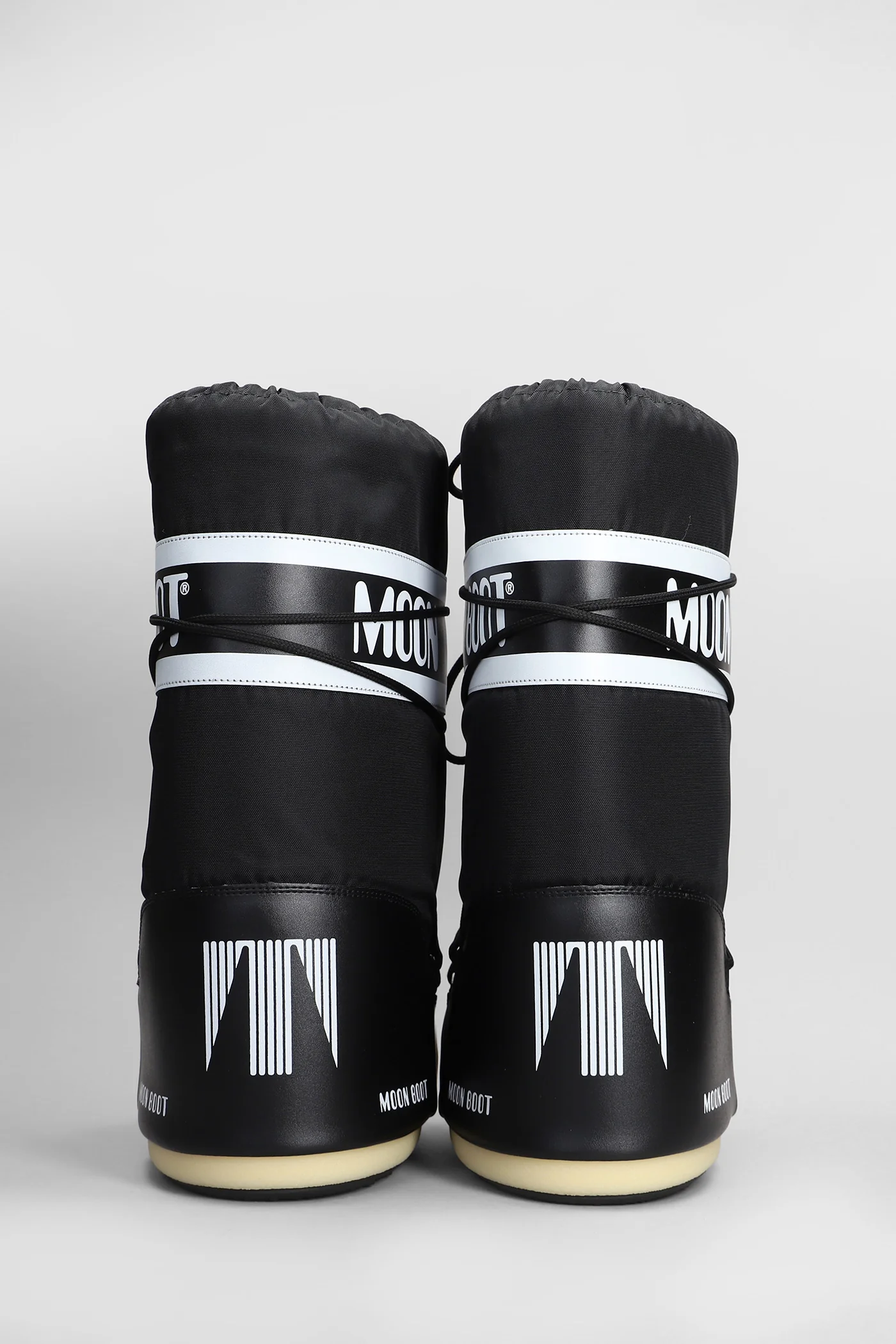 Mb icon nylon low heels boots in black nylon - Image 4