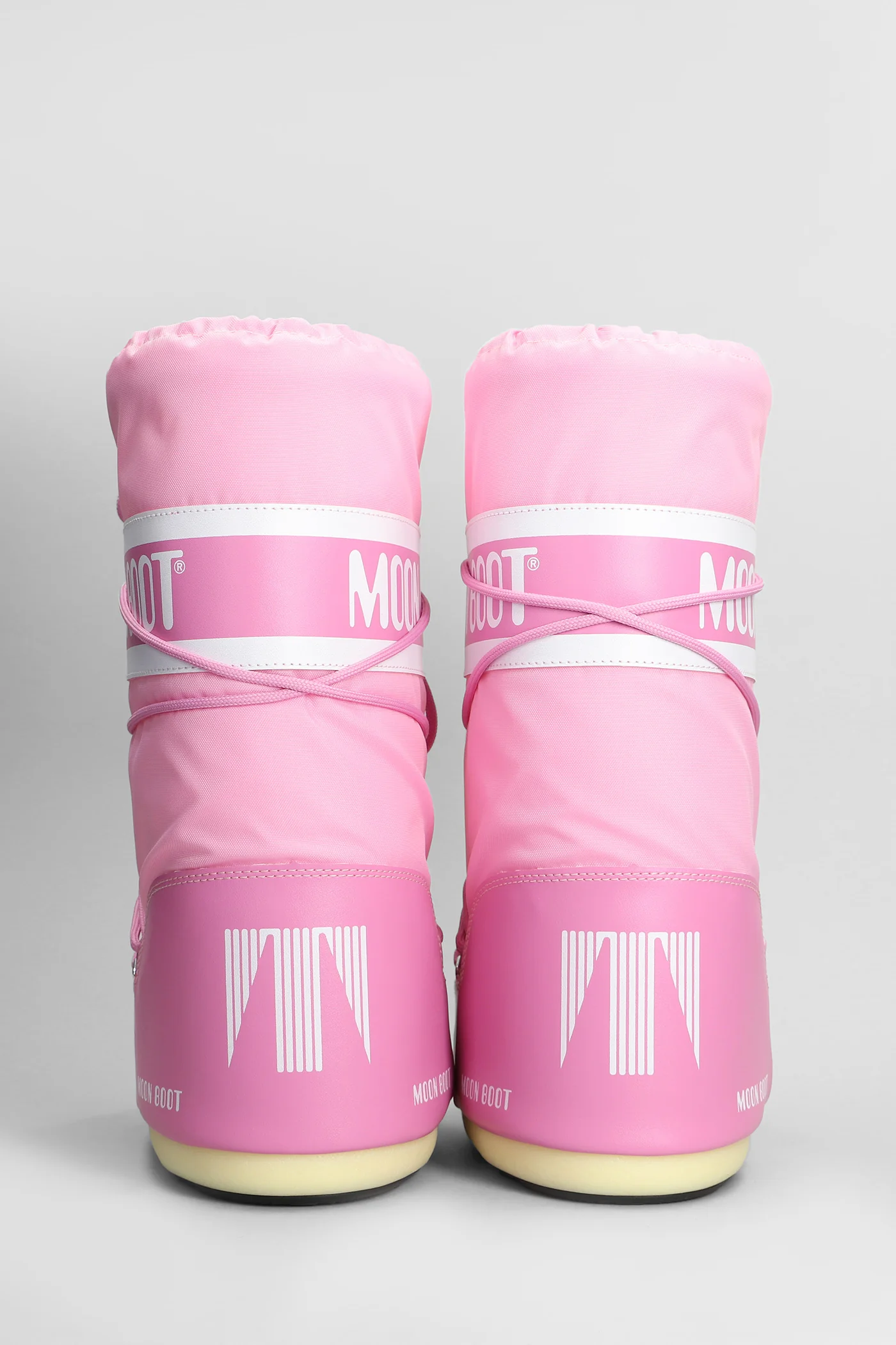 Mb icon nylon low heels boots in rose-pink nylon - Image 4