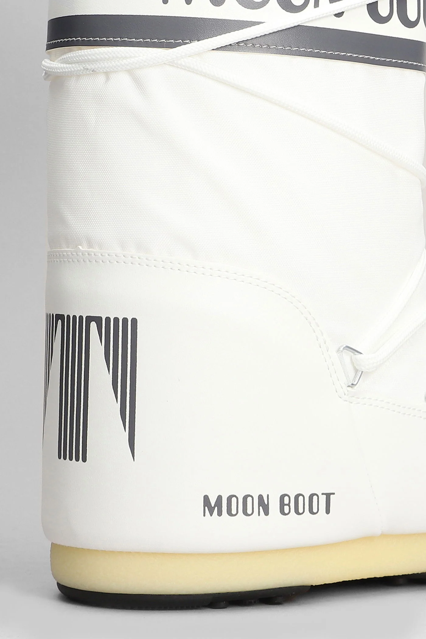 Mb icon nylon low heels boots in white nylon - Image 5