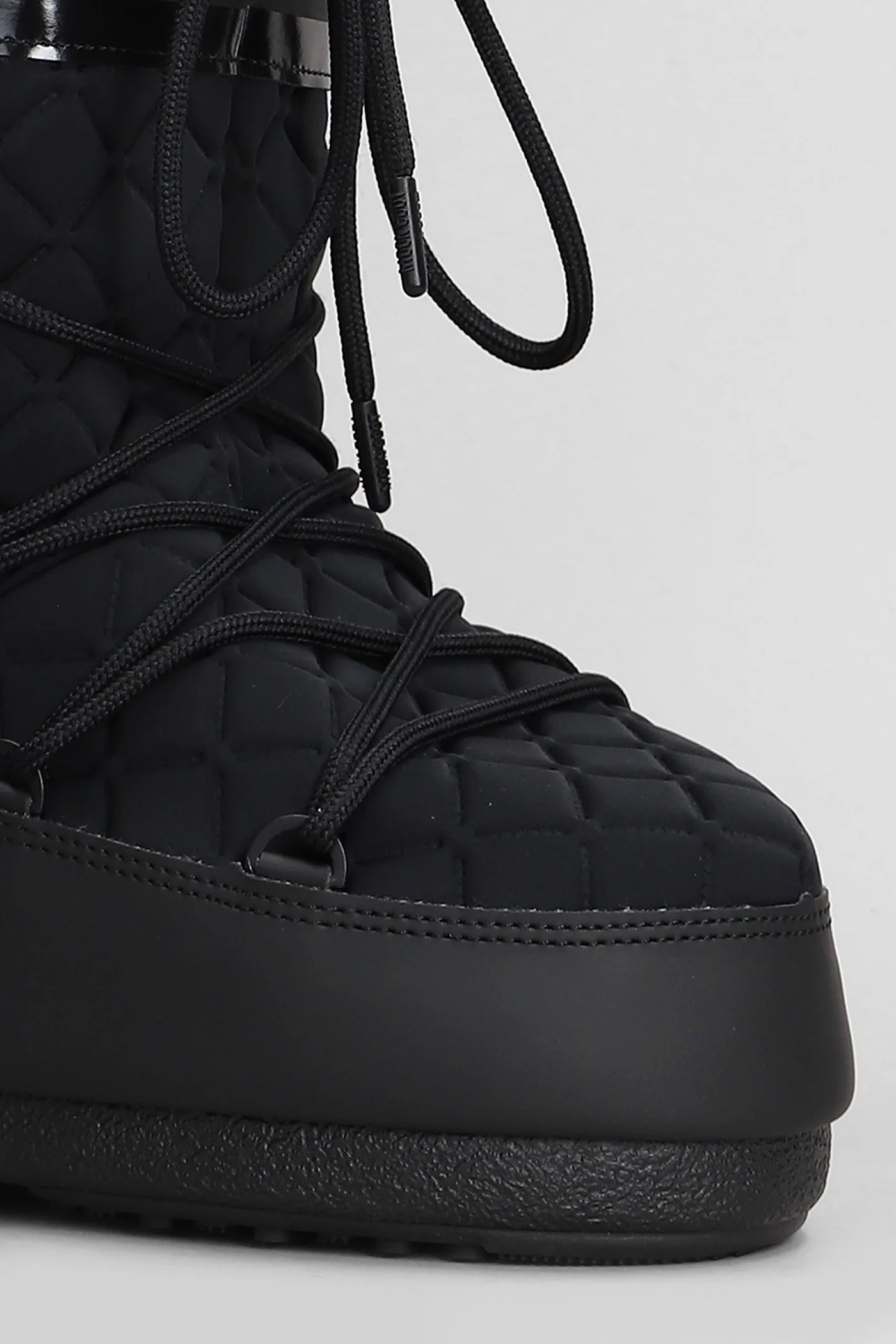 Mb icon quilt low heels boots in black PVC - Image 5