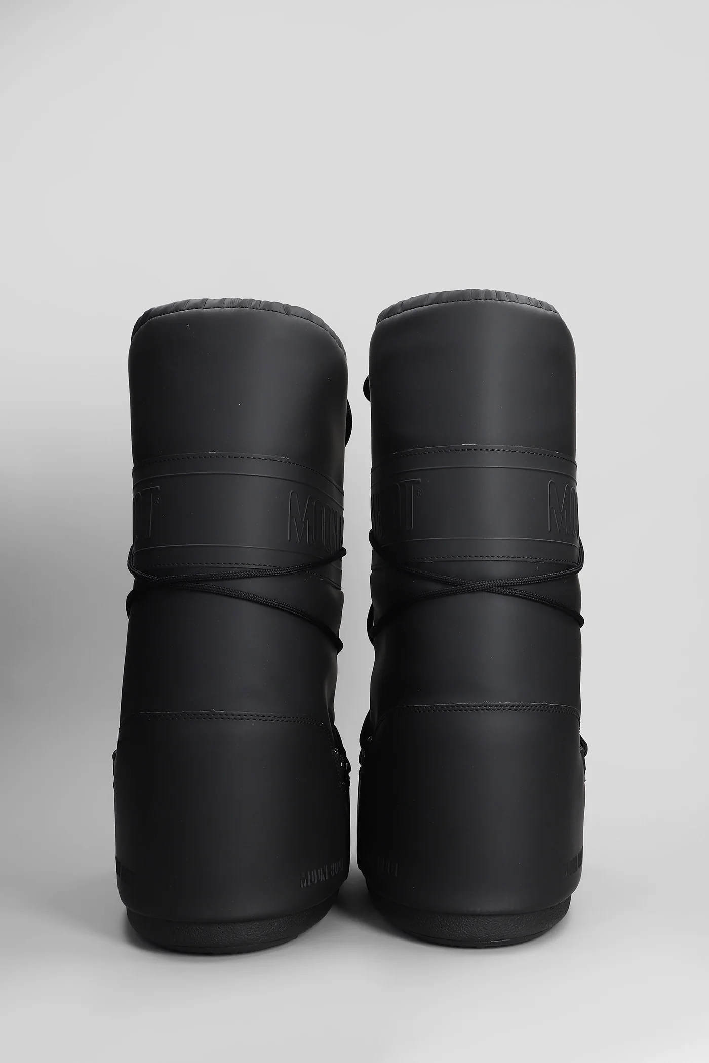 Mb icon rubber Boots in black polyester - Image 4