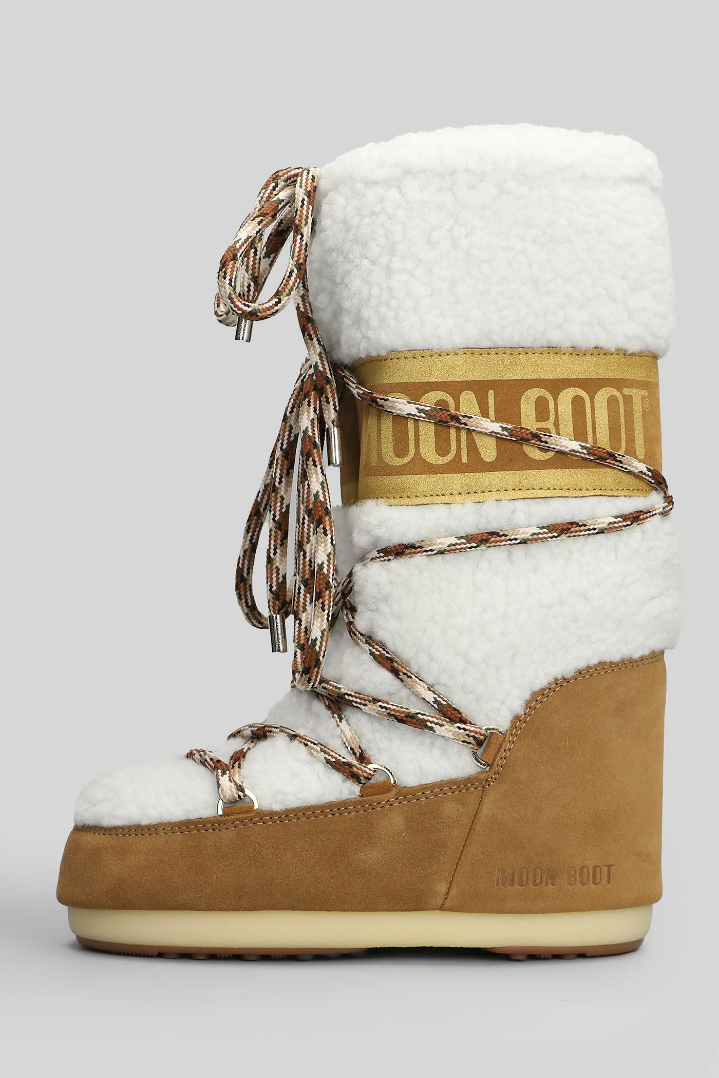 Mb icon shearling low heels boots in leather color Shearling - Image 3