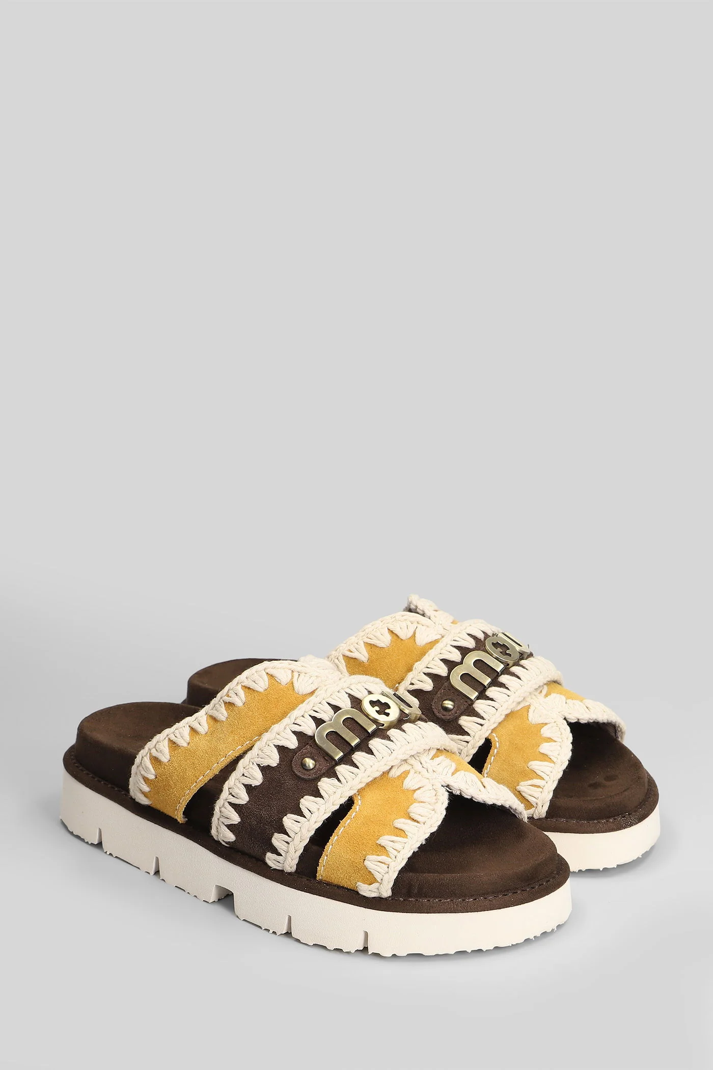 Bio Sandal Flats in brown suede - Image 2