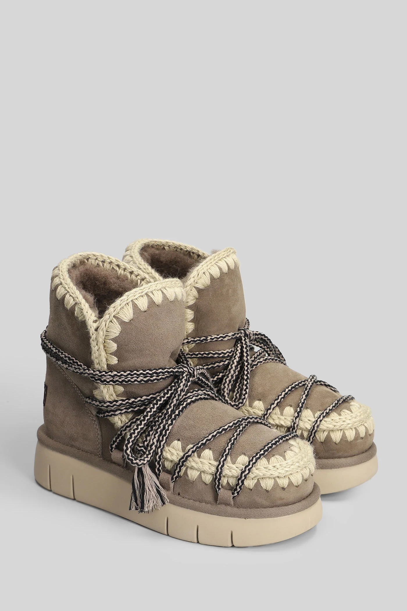 Bounce boot scoubied High heels Ankle boots in grey suede - Image 2