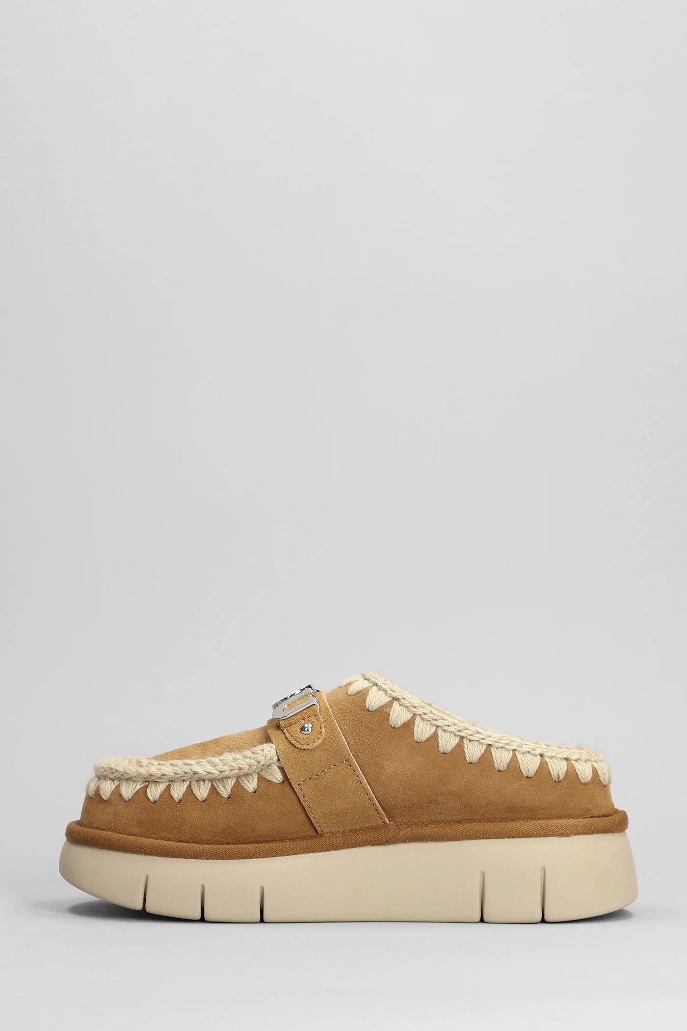 Bounce clog Slipper-Mule in brown suede - Image 3