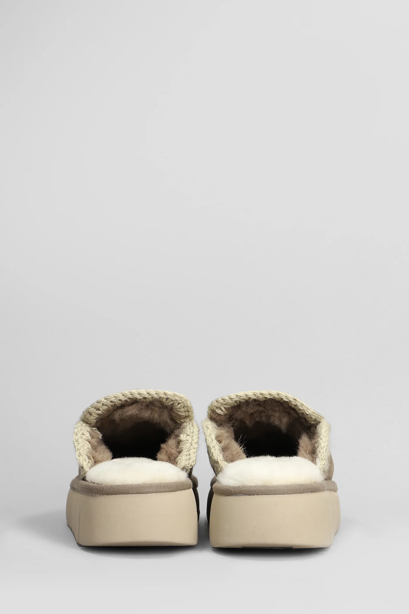 Bounce clog Slipper-Mule in grey suede - Image 4