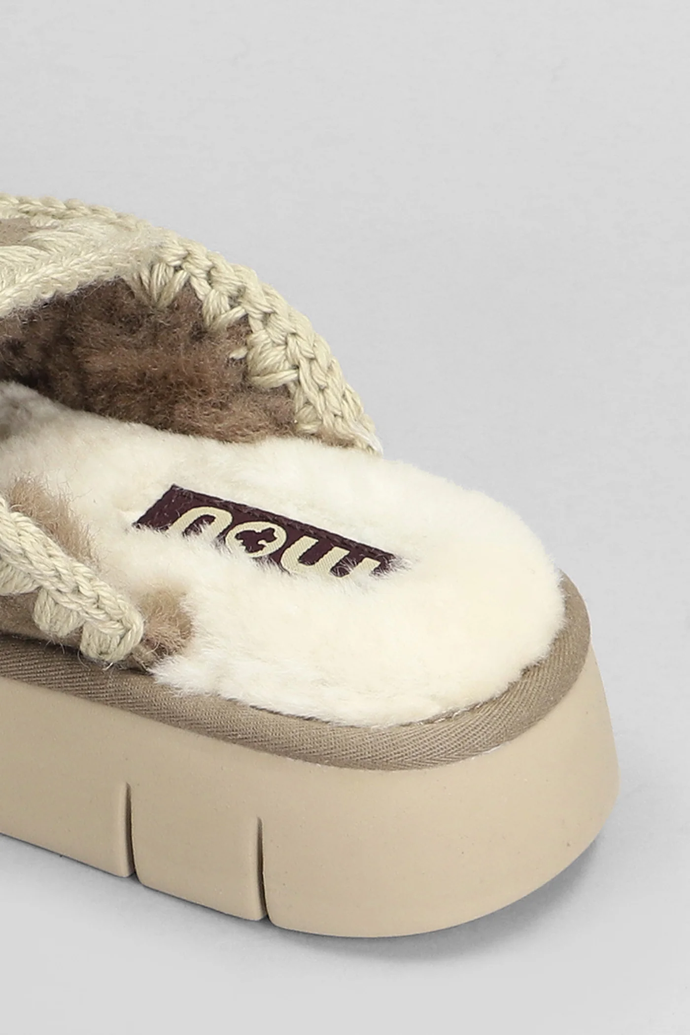 Bounce clog Slipper-Mule in grey suede - Image 5