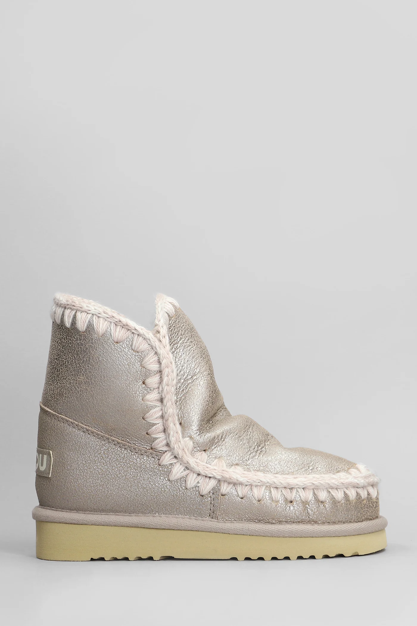 Eskimo 18 low heels Ankle boots in beige leather