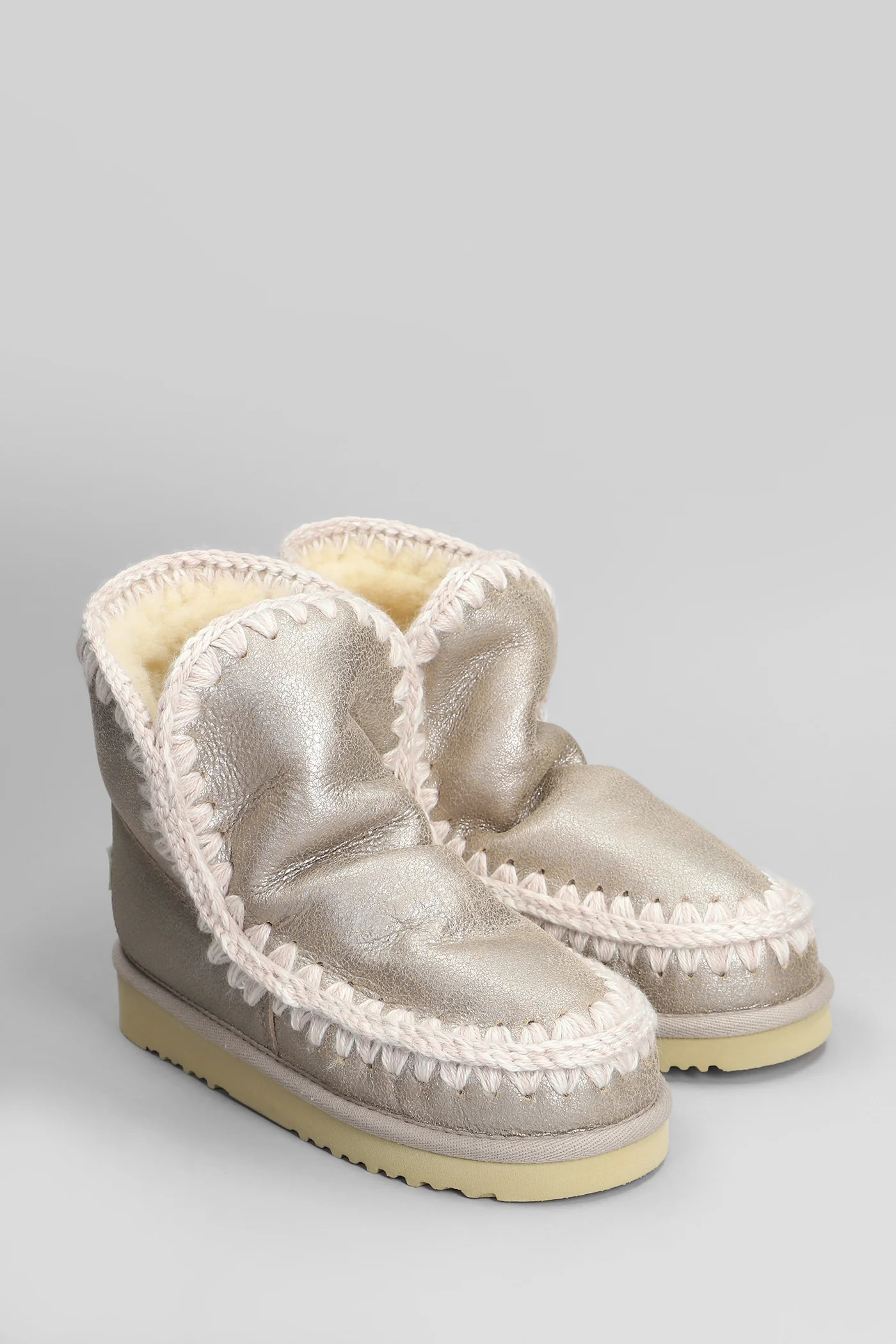 Eskimo 18 low heels Ankle boots in beige leather - Image 2