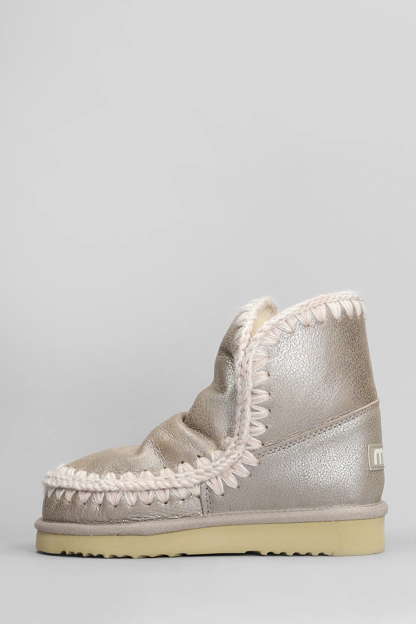 Eskimo 18 low heels Ankle boots in beige leather - Image 3