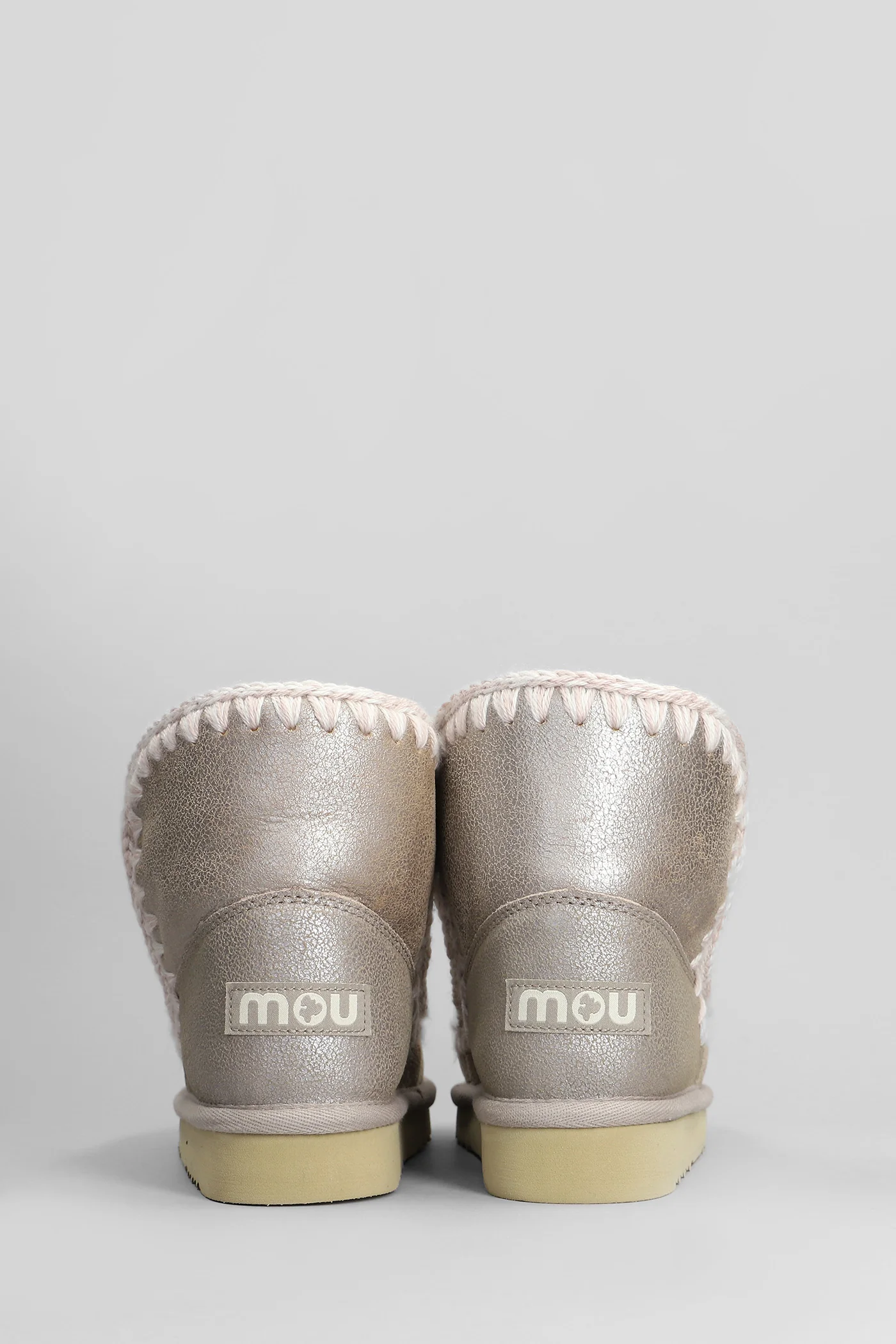 Eskimo 18 low heels Ankle boots in beige leather - Image 4