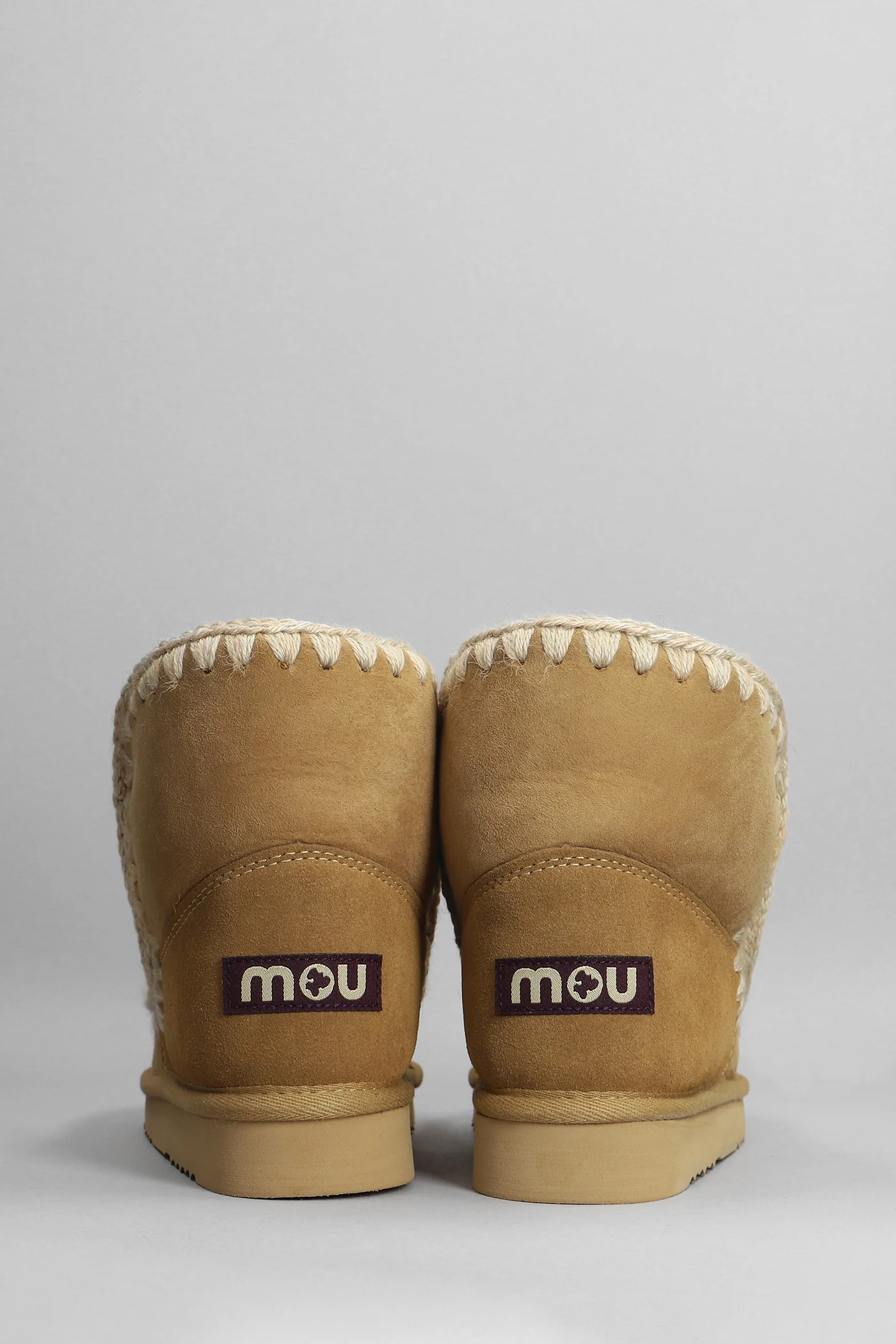 Eskimo 18 low heels Ankle boots in beige suede - Image 4