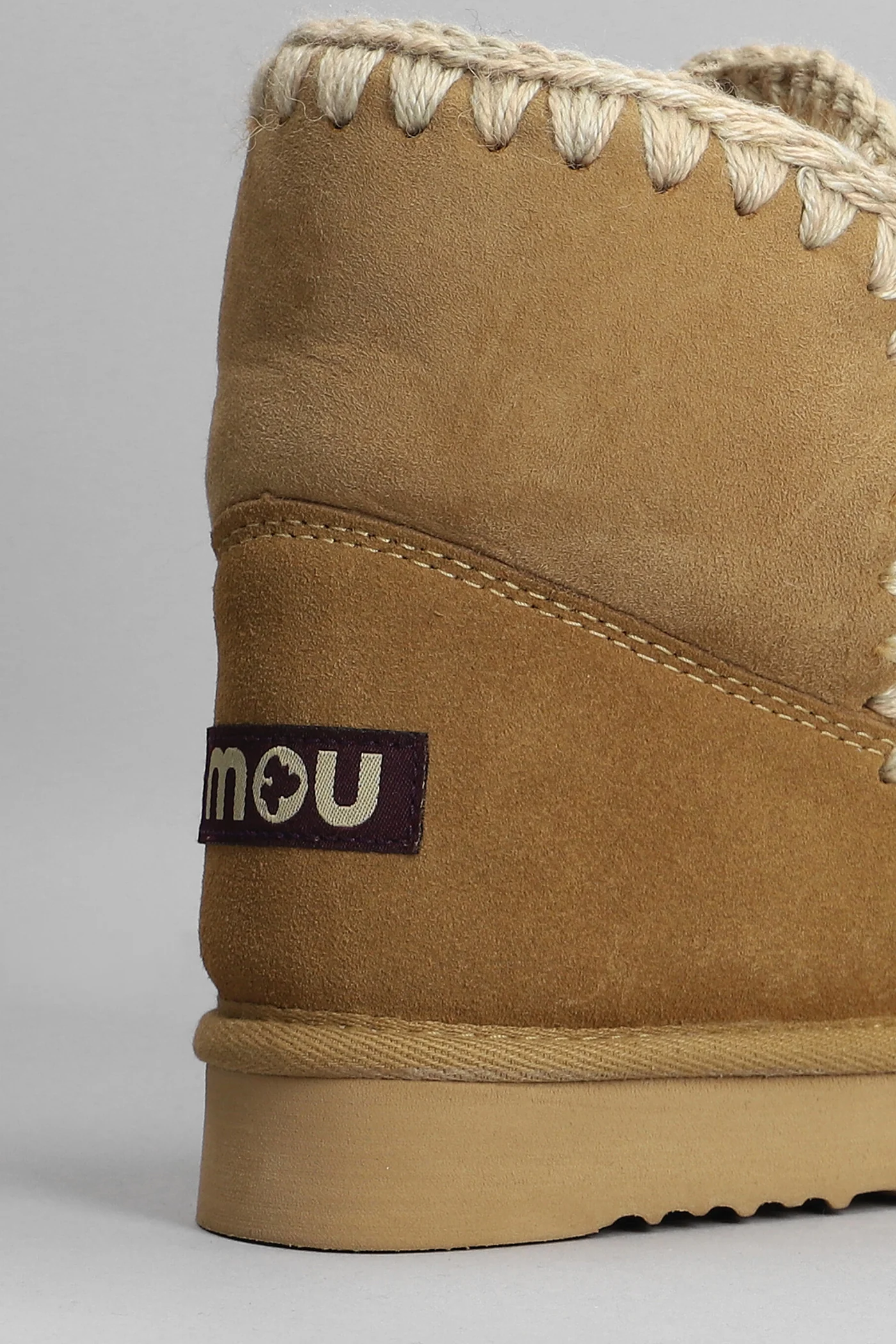 Eskimo 18 low heels Ankle boots in beige suede - Image 5