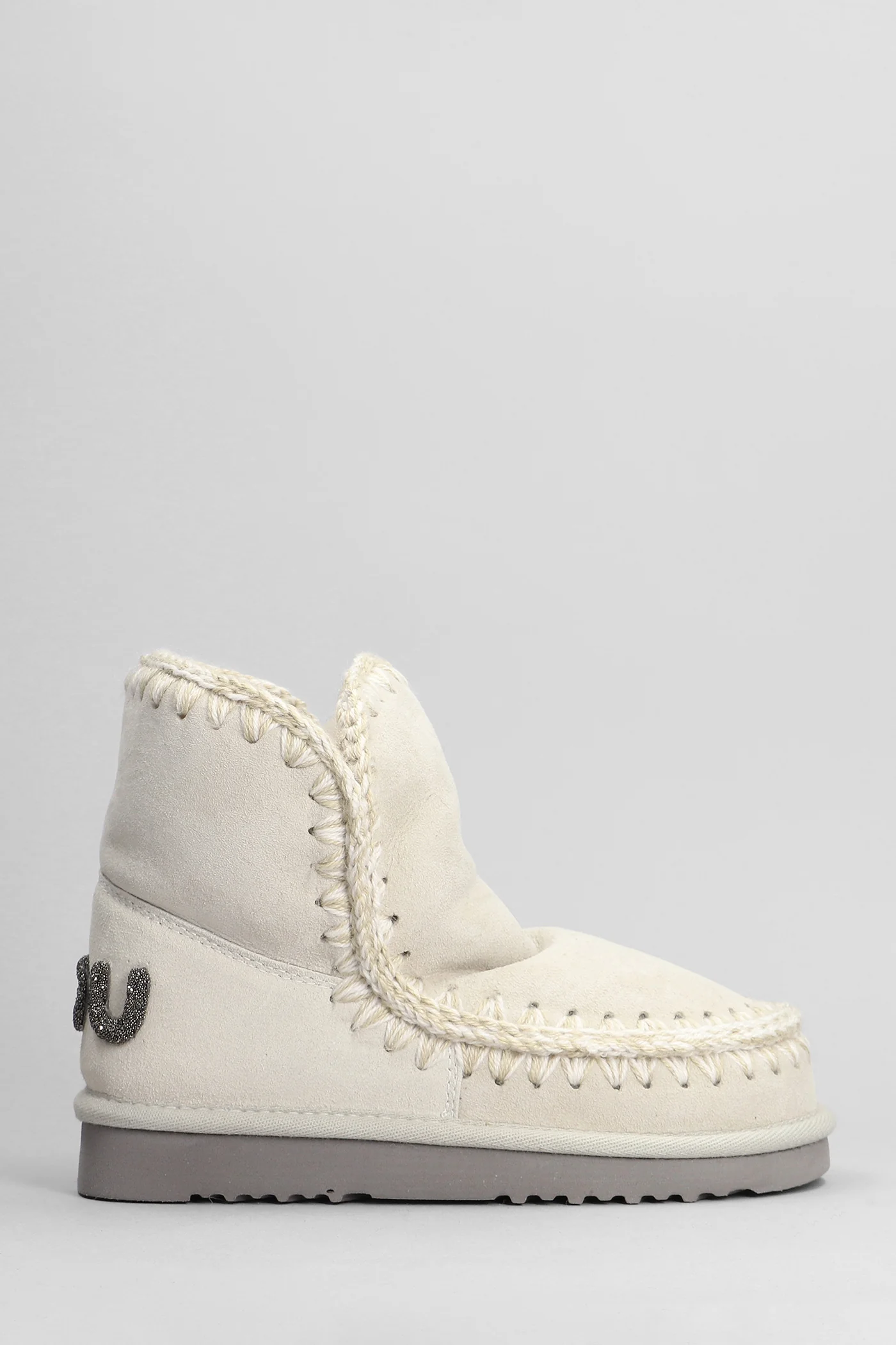 Eskimo 18 low heels Ankle boots in beige suede