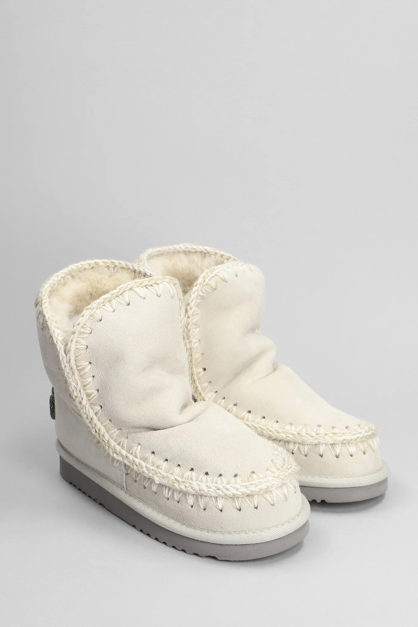 Eskimo 18 low heels Ankle boots in beige suede - Image 2