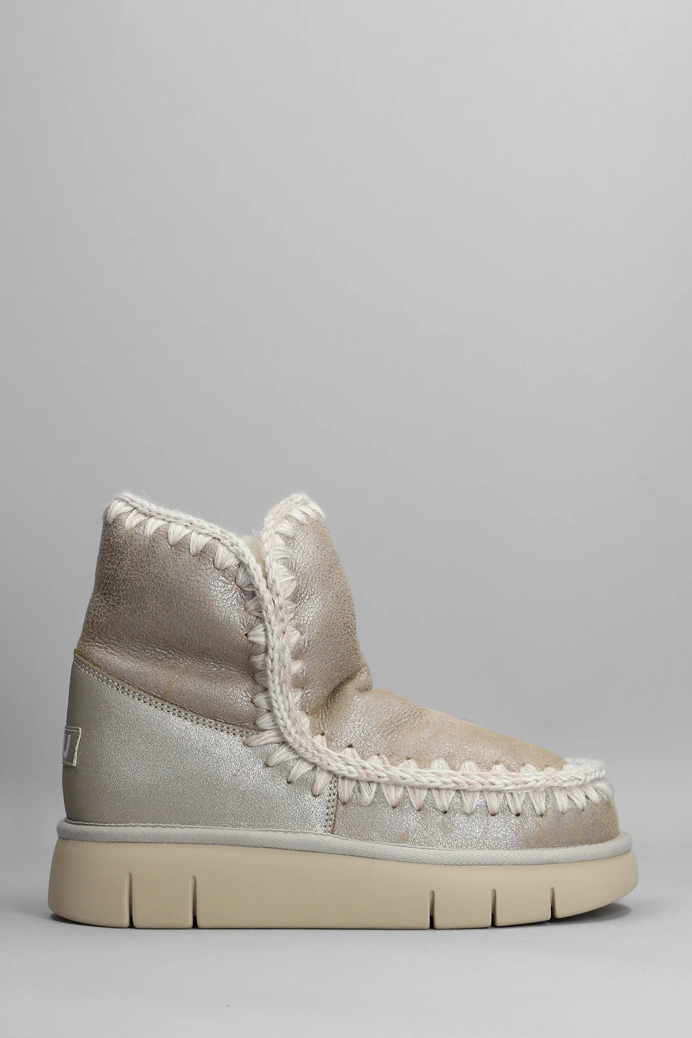 Eskimo 18 low heels Ankle boots in beige suede
