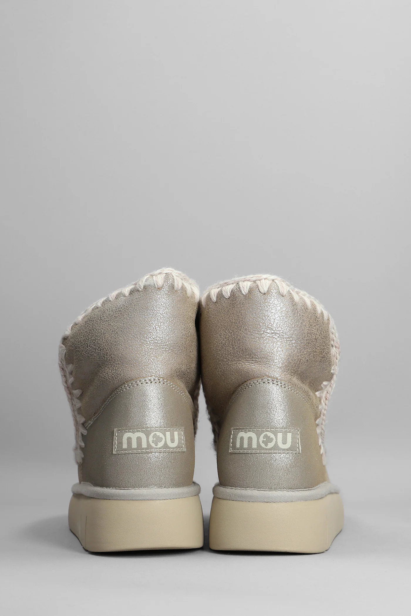 Eskimo 18 low heels Ankle boots in beige suede - Image 4