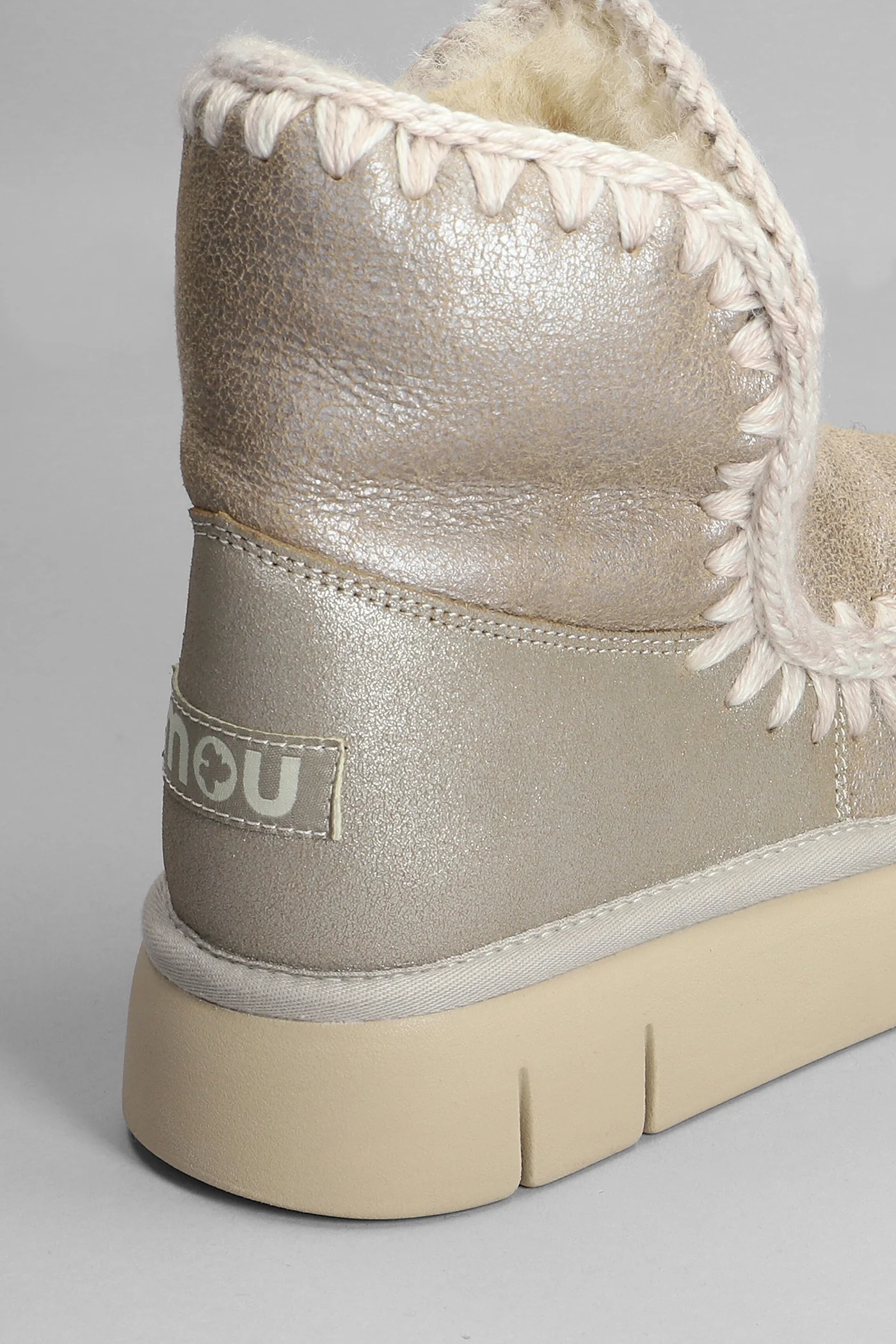 Eskimo 18 low heels Ankle boots in beige suede - Image 5