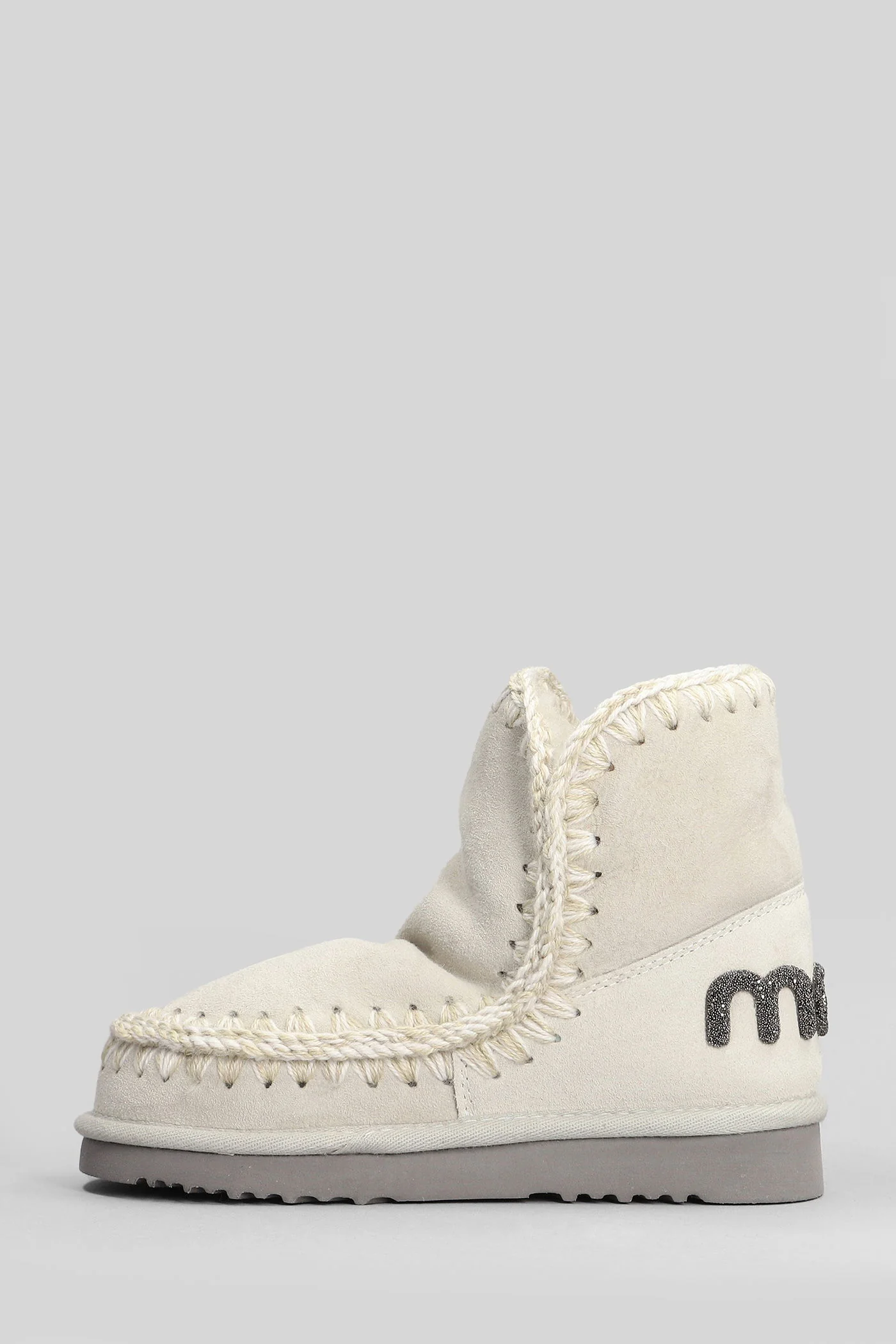 Eskimo 18 low heels Ankle boots in beige suede - Image 3