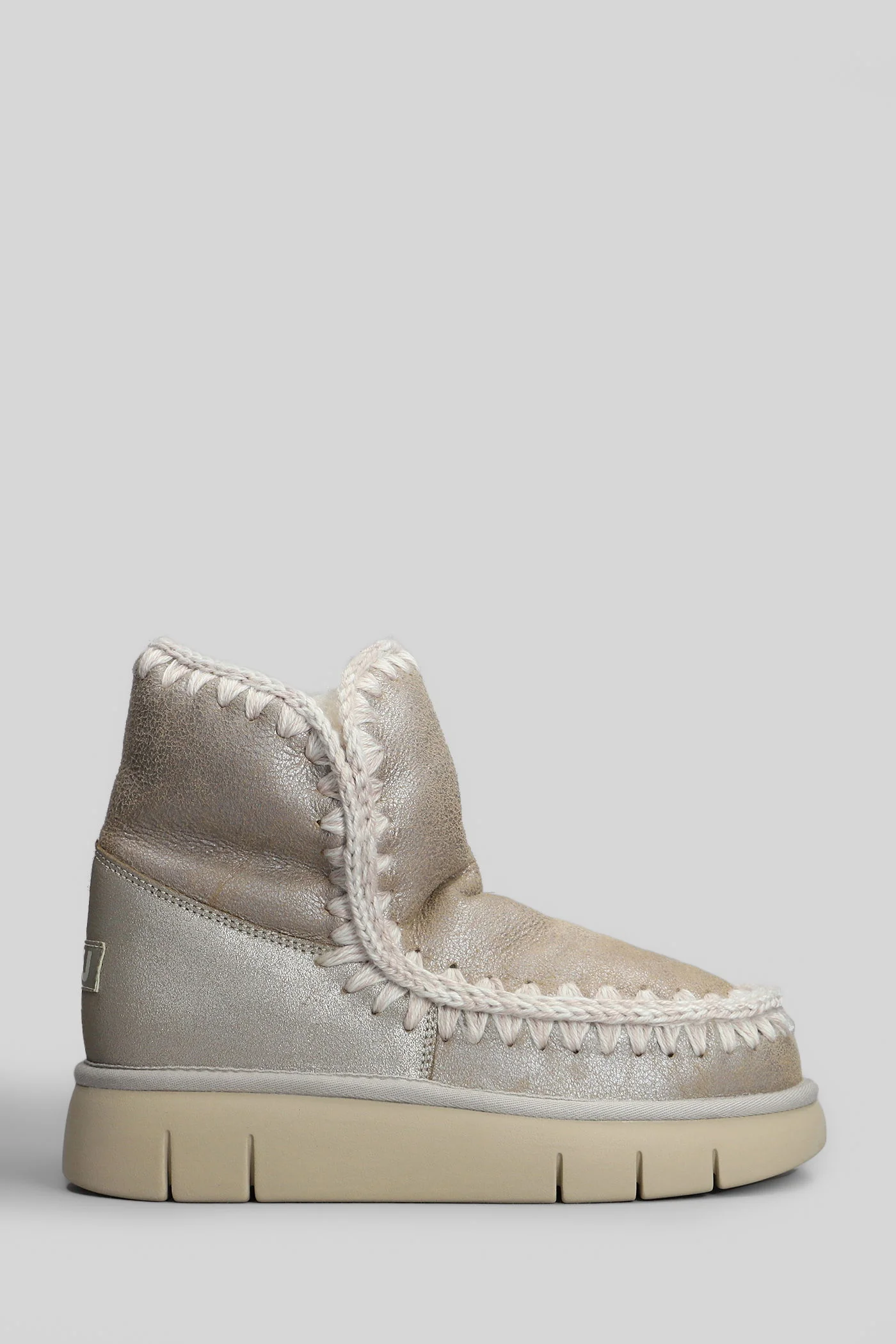 Eskimo 18 low heels Ankle boots in beige suede