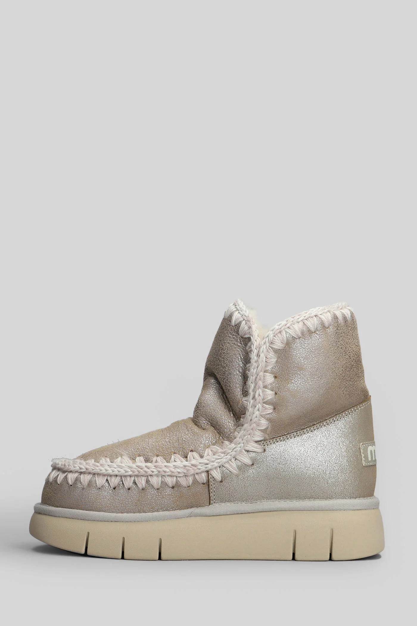 Eskimo 18 low heels Ankle boots in beige suede - Image 3