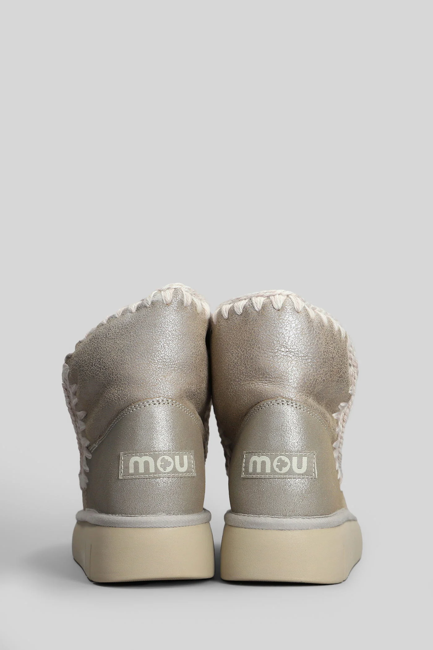 Eskimo 18 low heels Ankle boots in beige suede - Image 4