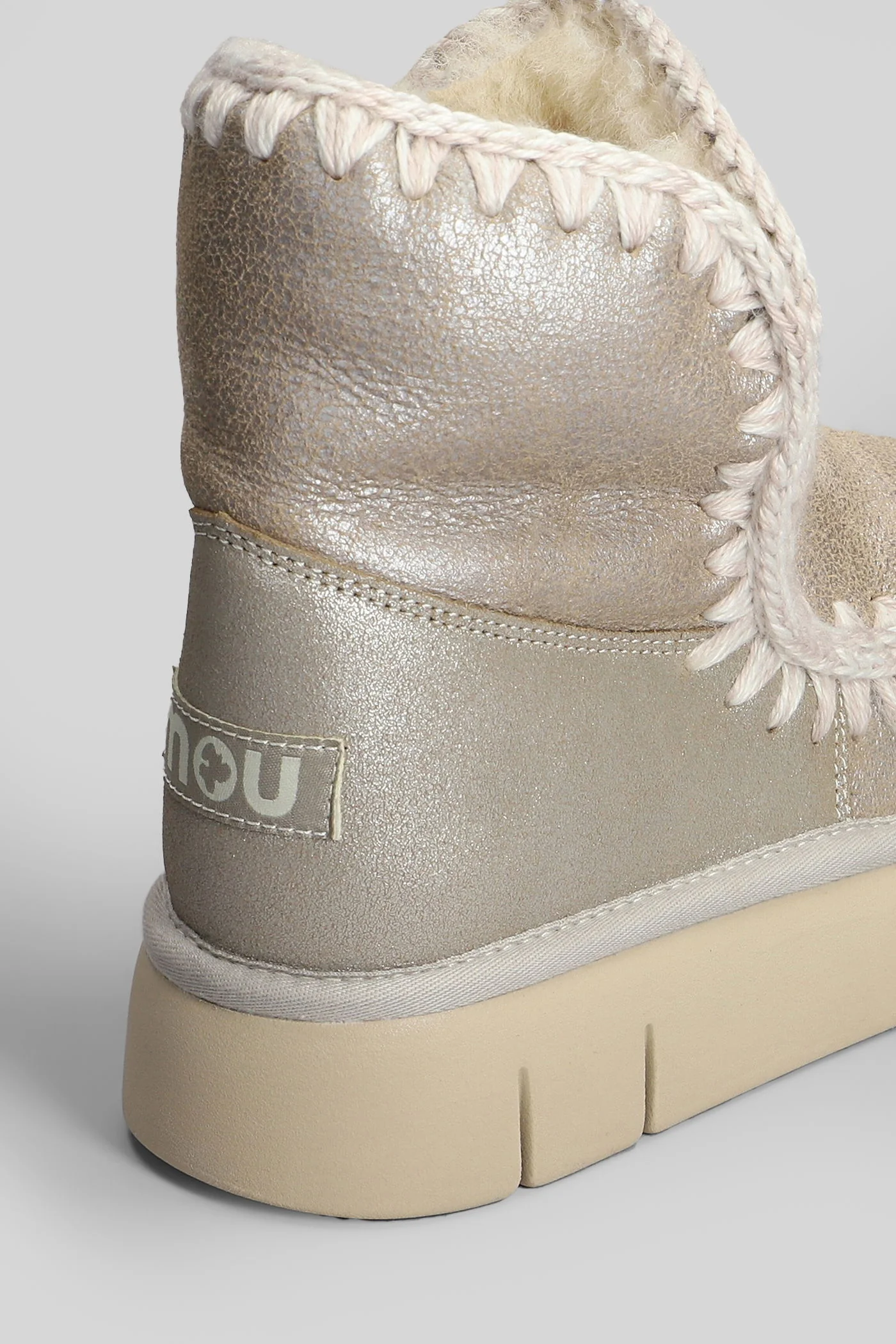 Eskimo 18 low heels Ankle boots in beige suede - Image 5