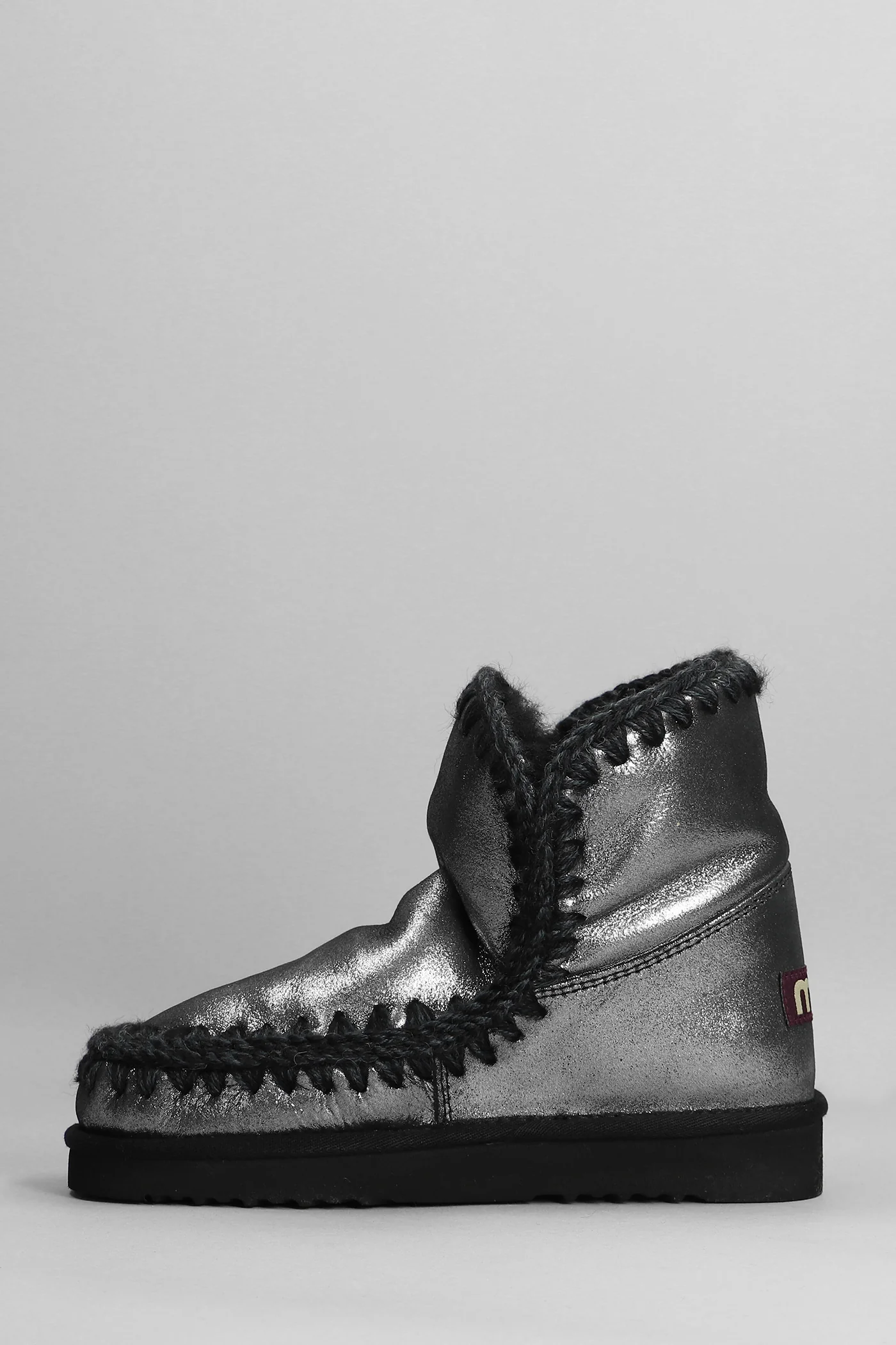 Eskimo 18 low heels Ankle boots in black glitter - Image 3
