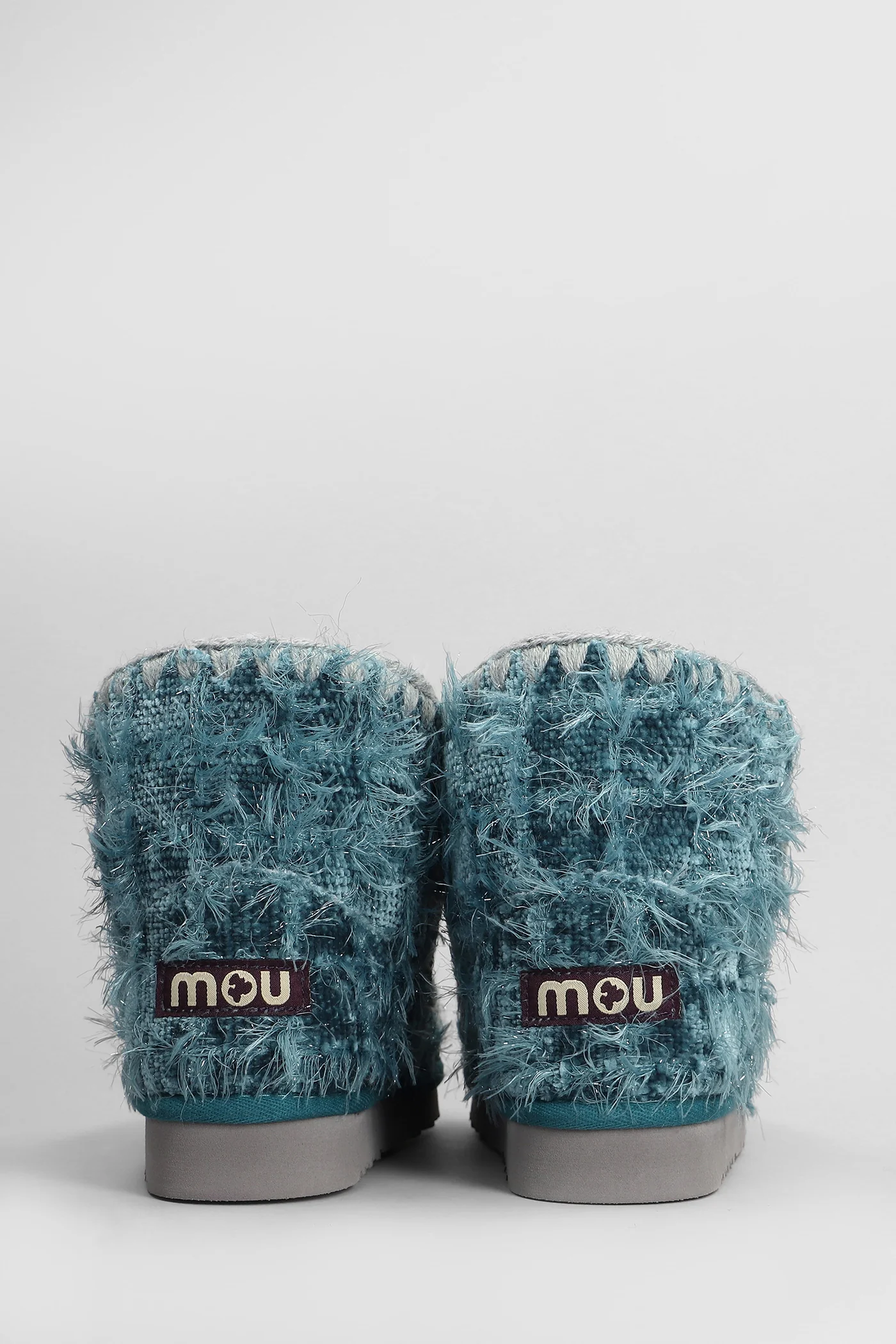 Eskimo 18 low heels Ankle boots in blue leather - Image 4