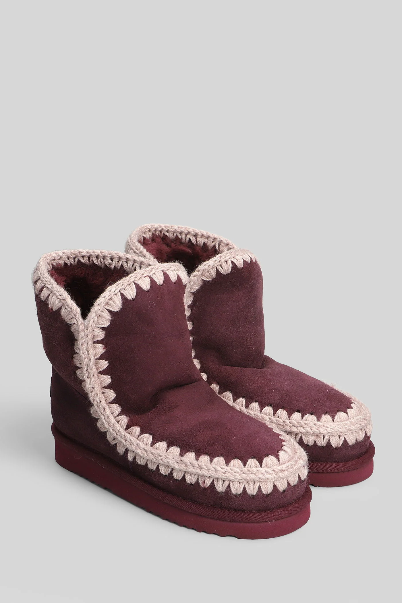 Eskimo 18 low heels Ankle boots in bordeaux suede - Image 2
