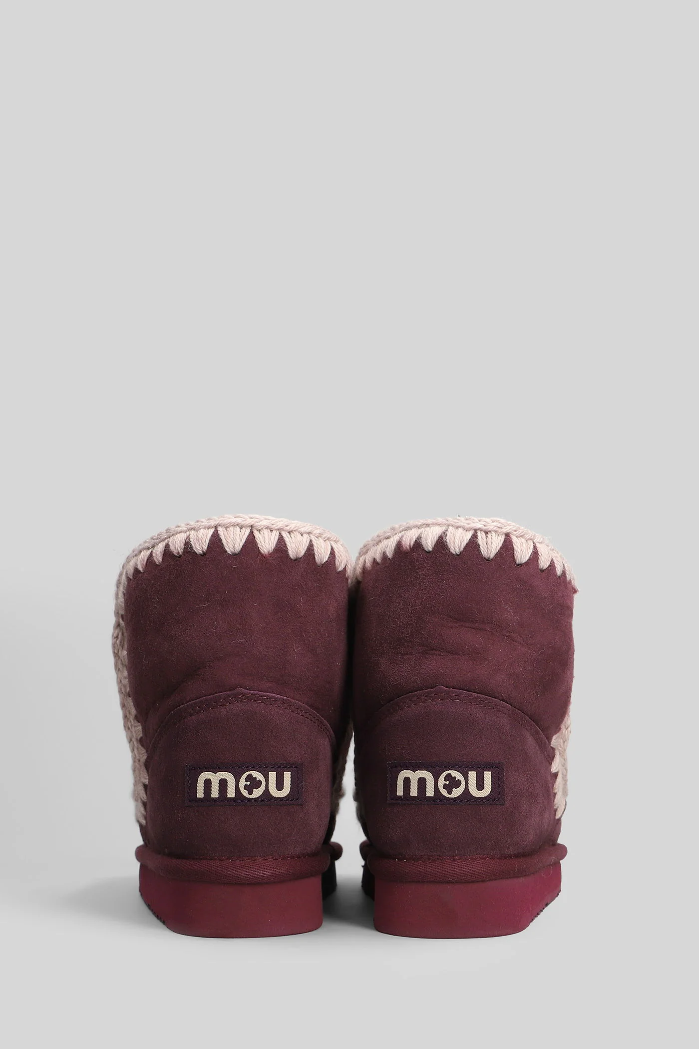 Eskimo 18 low heels Ankle boots in bordeaux suede - Image 4