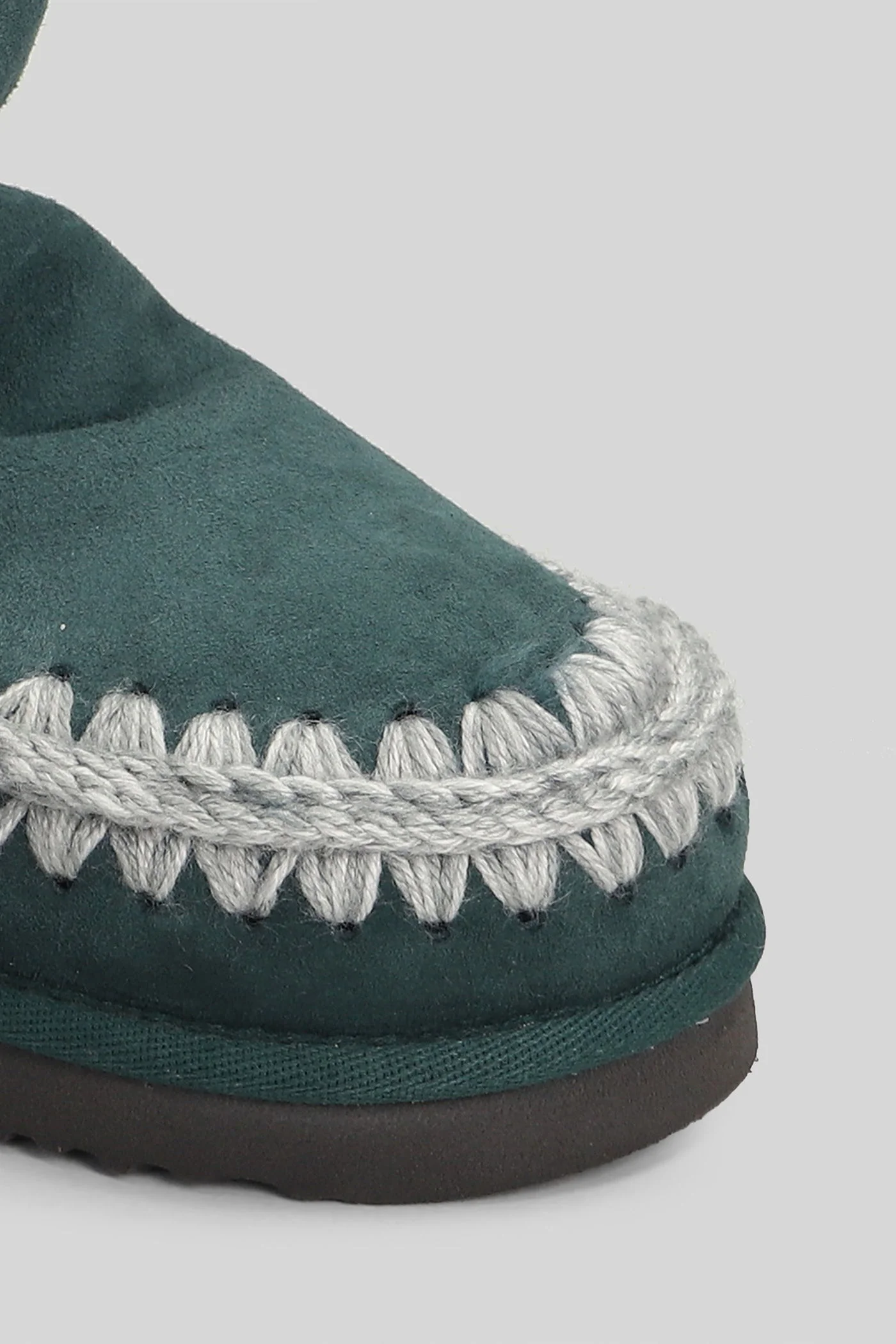 Eskimo 18 low heels Ankle boots in green suede - Image 5