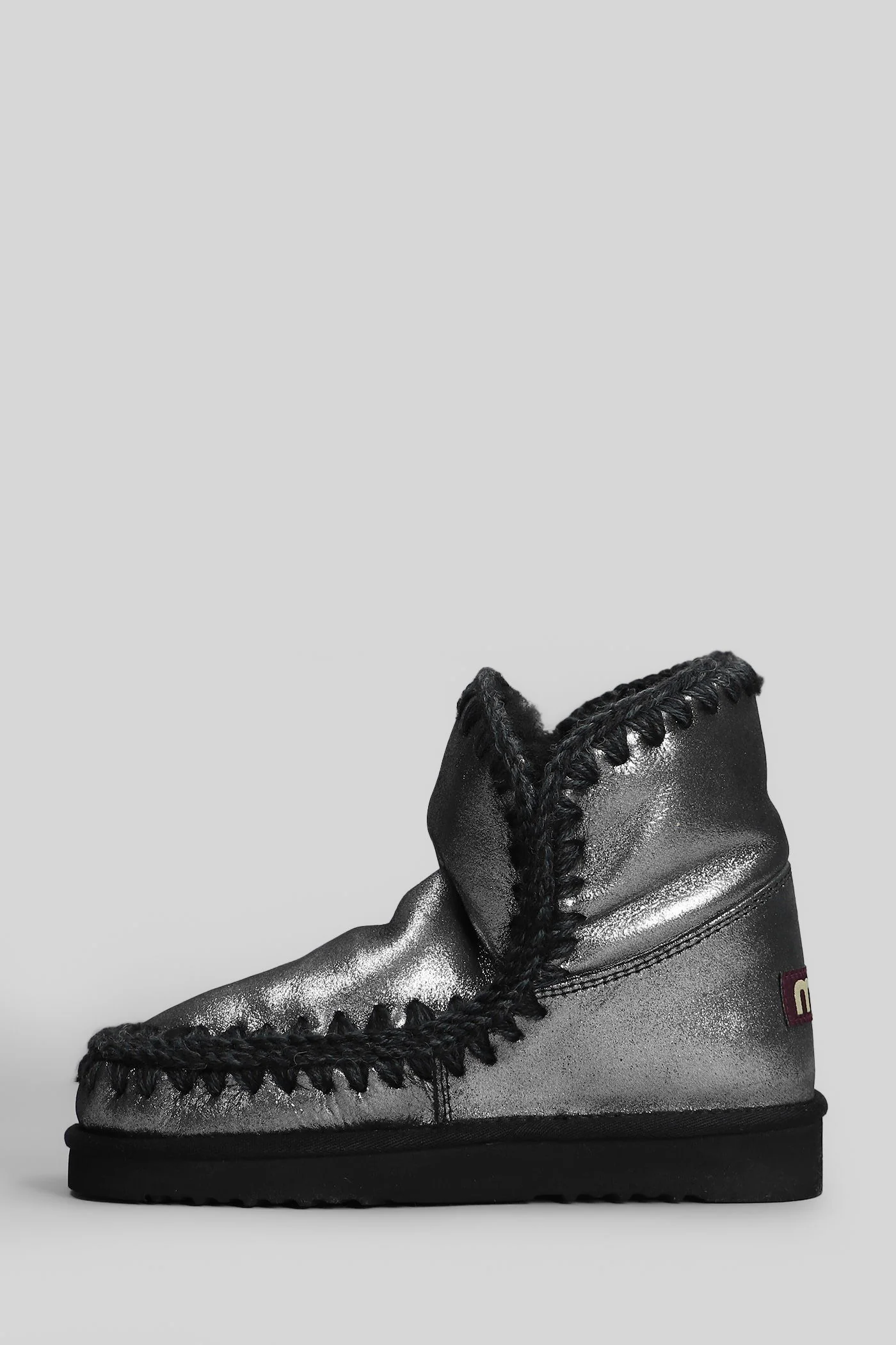 Eskimo 18 low heels Ankle boots in grey glitter - Image 3