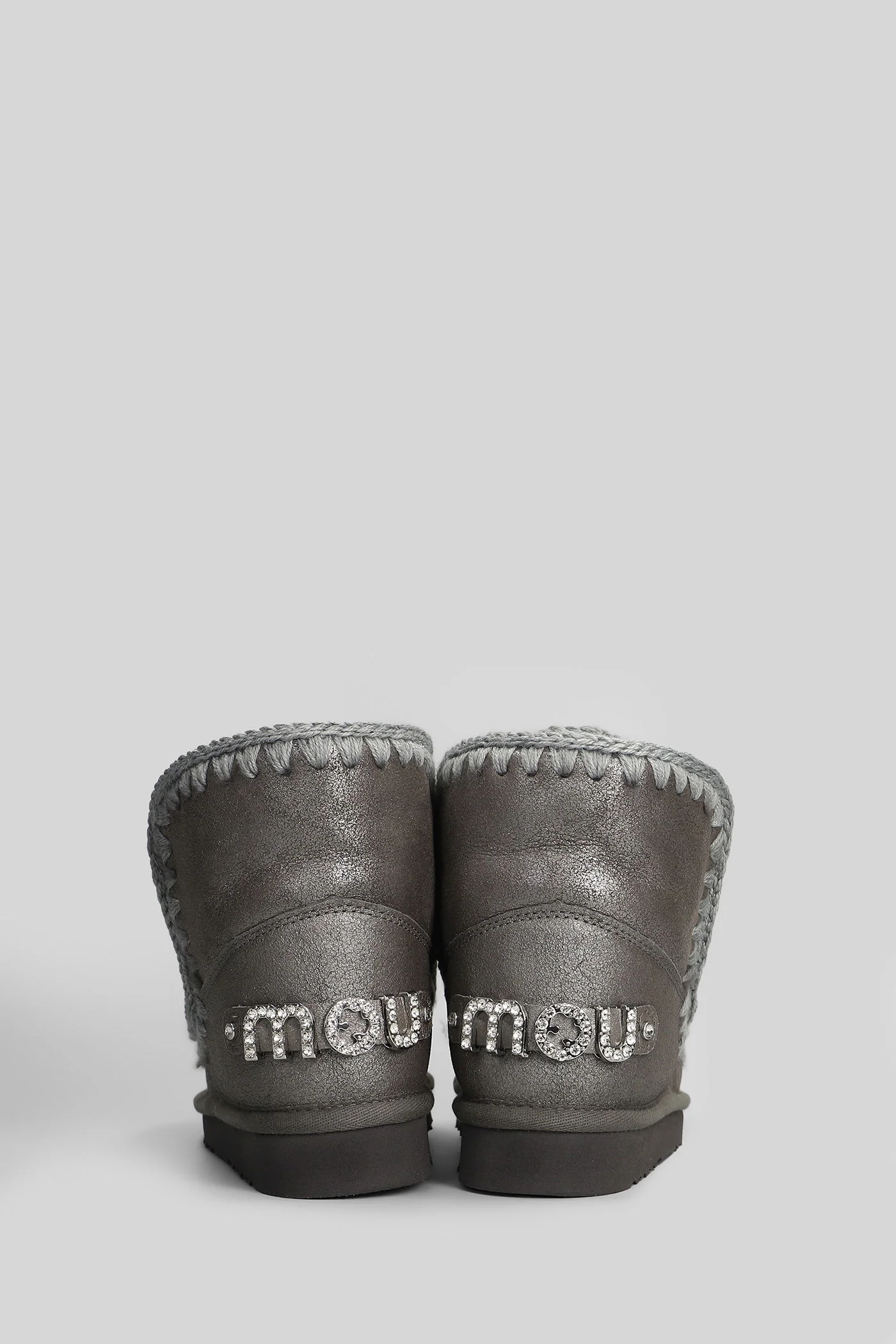 Eskimo 18 low heels Ankle boots in grey leather - Image 4
