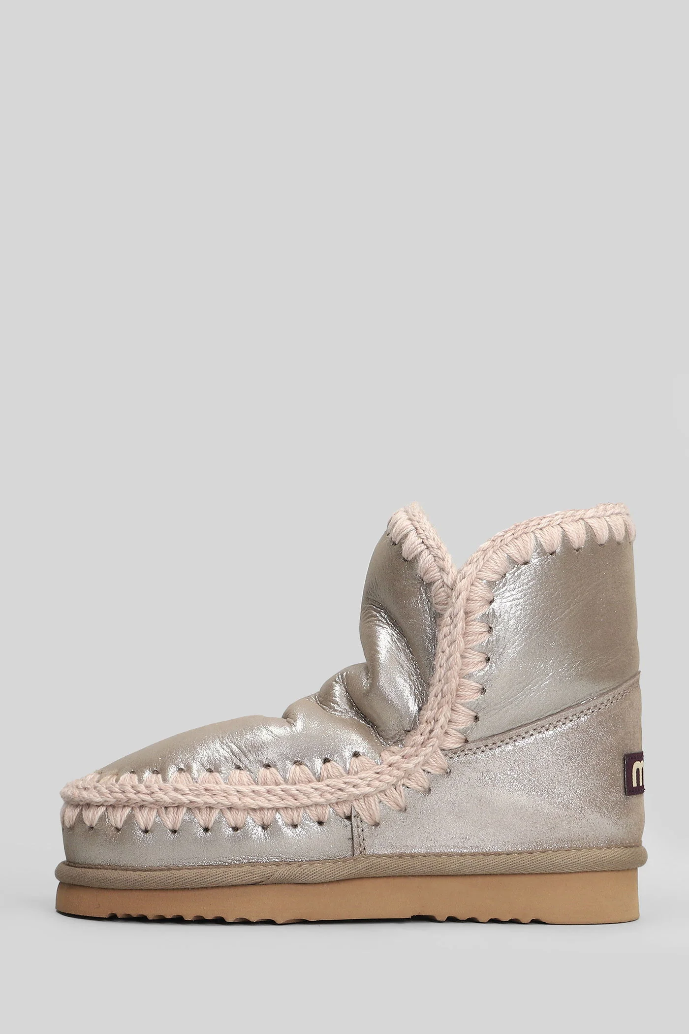 Eskimo 18 low heels Ankle boots in grey leather - Image 3