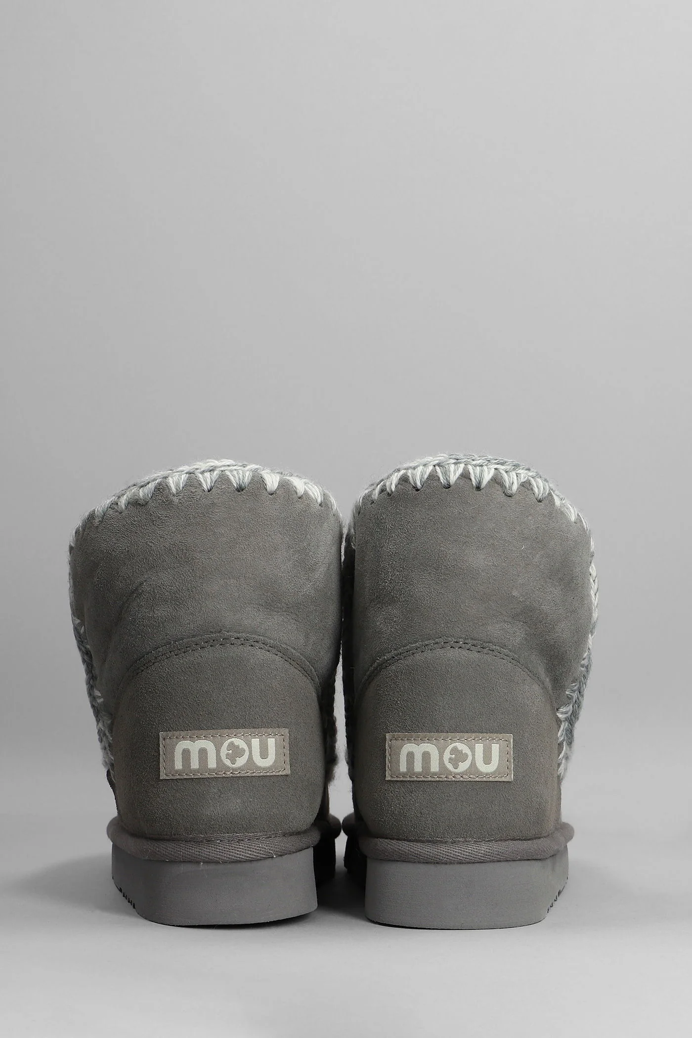 Eskimo 18 low heels Ankle boots in grey suede - Image 4