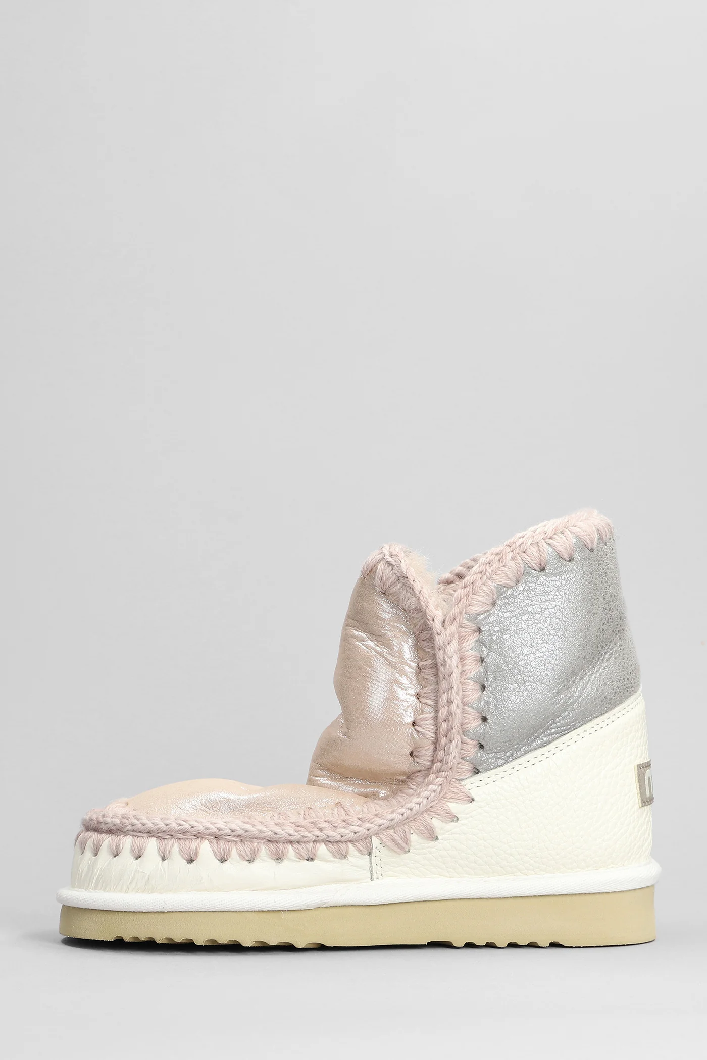 Eskimo 18 low heels Ankle boots in rose-pink leather - Image 3