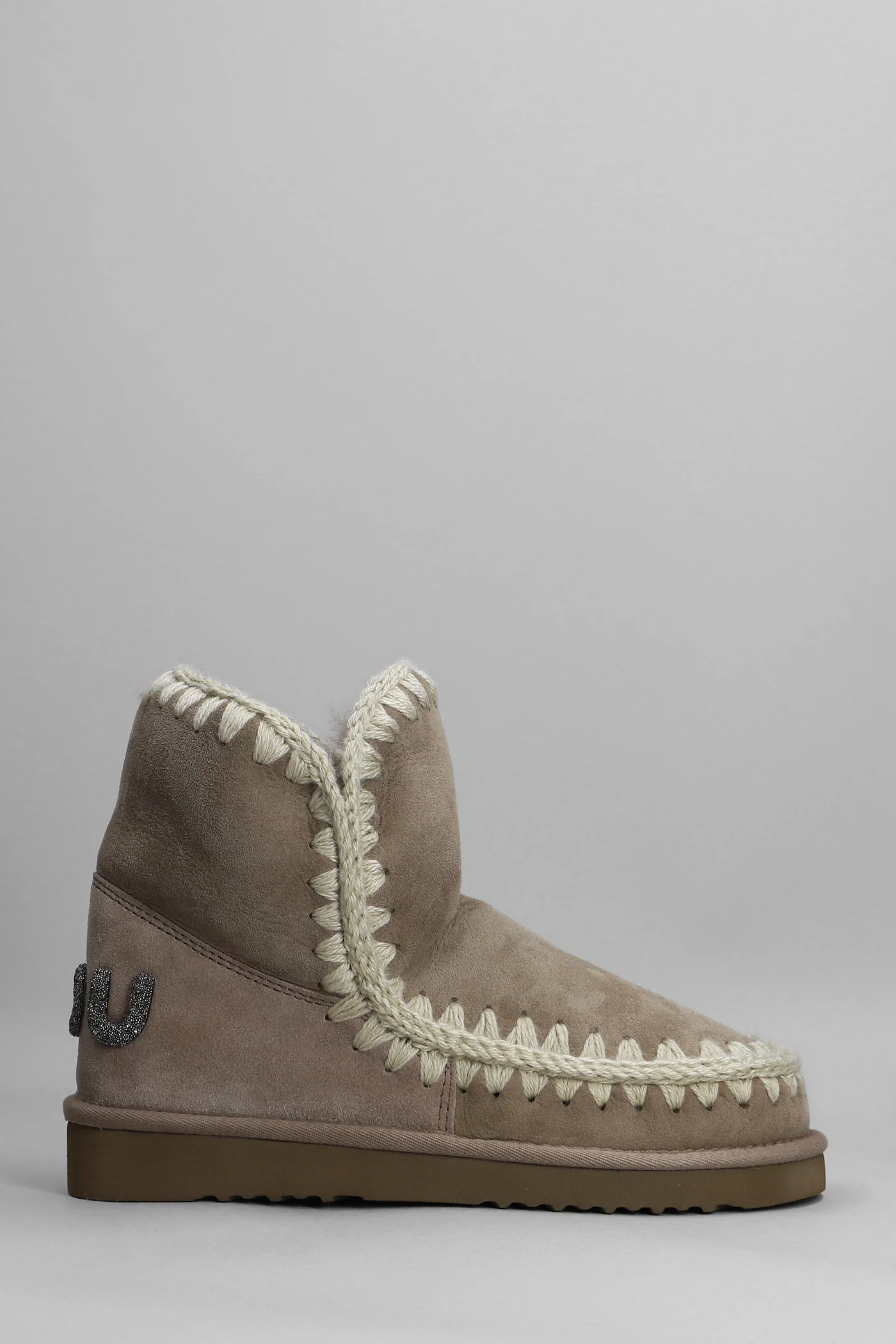Eskimo 18 low heels Ankle boots in taupe suede