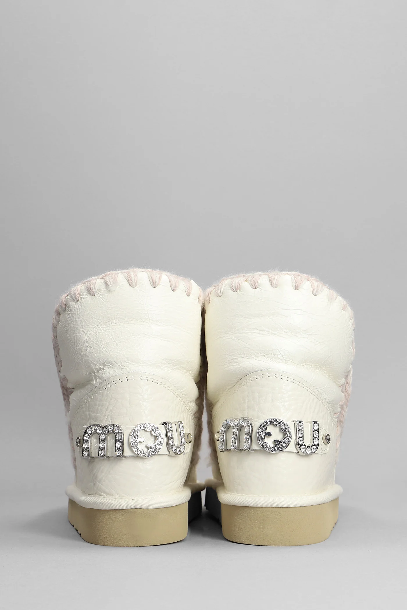 Eskimo 18 low heels Ankle boots in white leather - Image 9