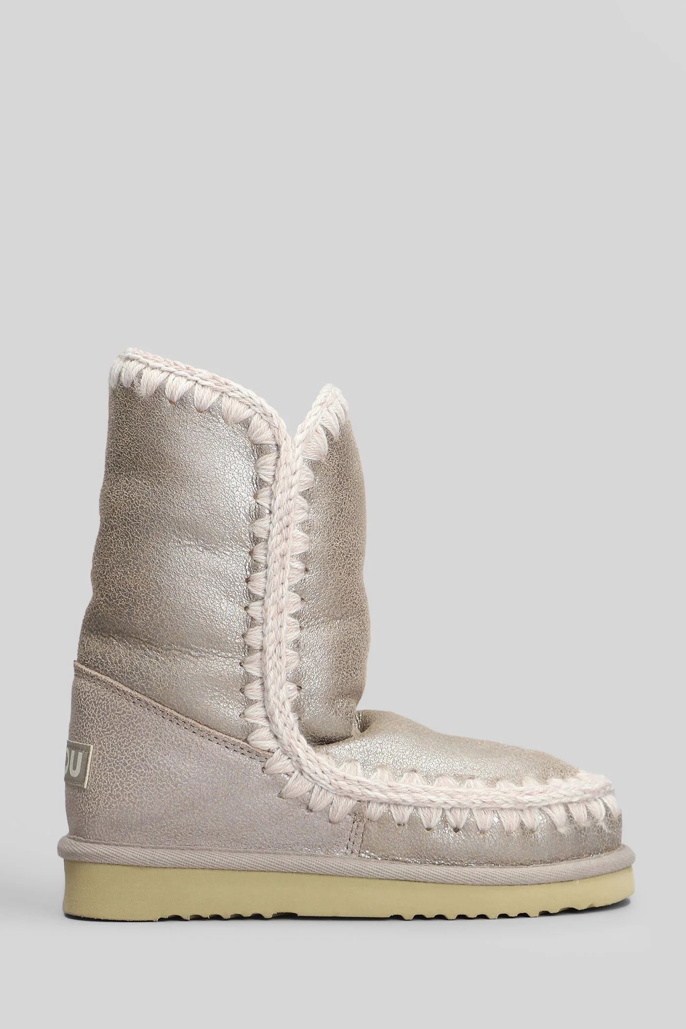 Eskimo 24 low heels Ankle boots in beige leather