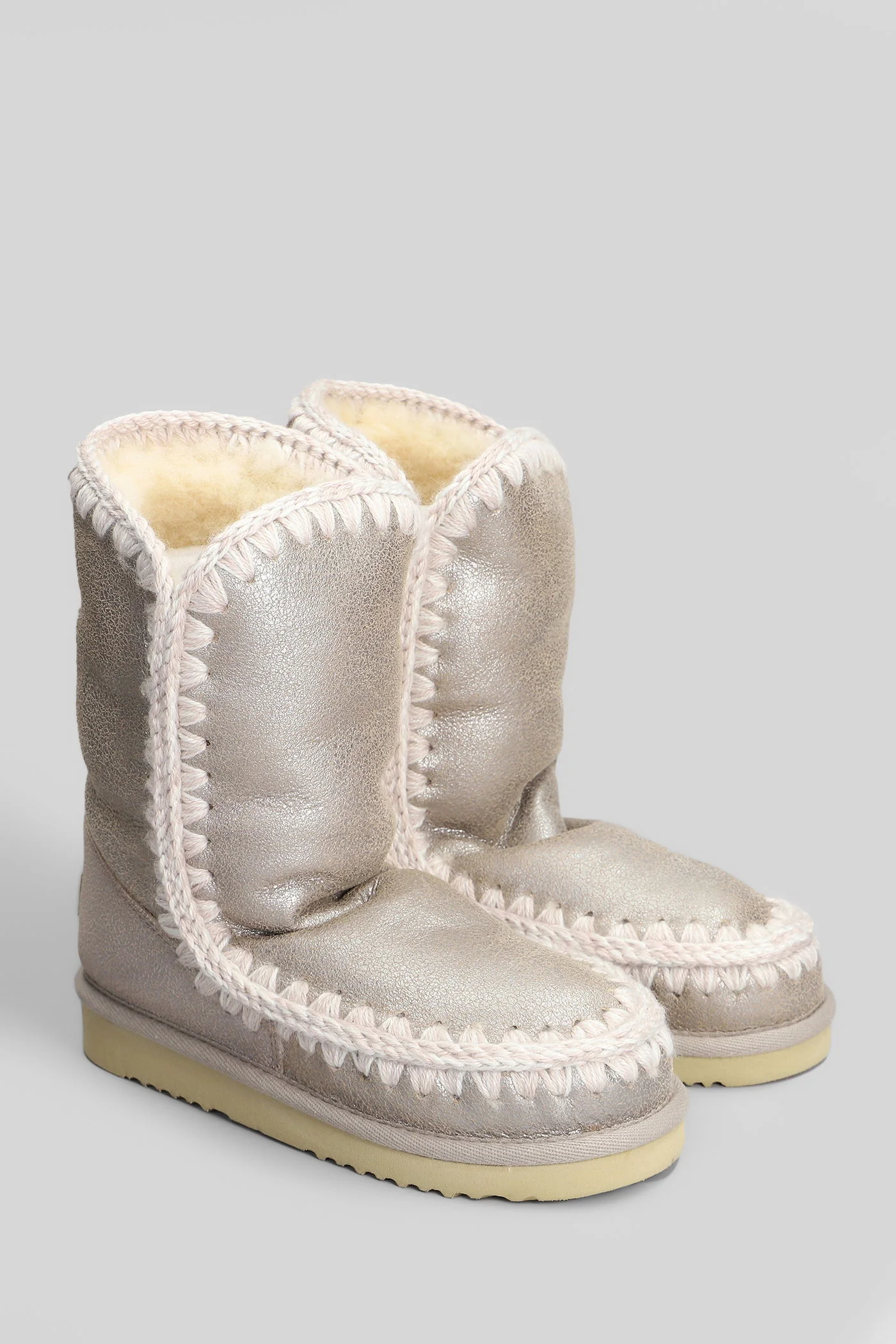 Eskimo 24 low heels Ankle boots in beige leather - Image 2