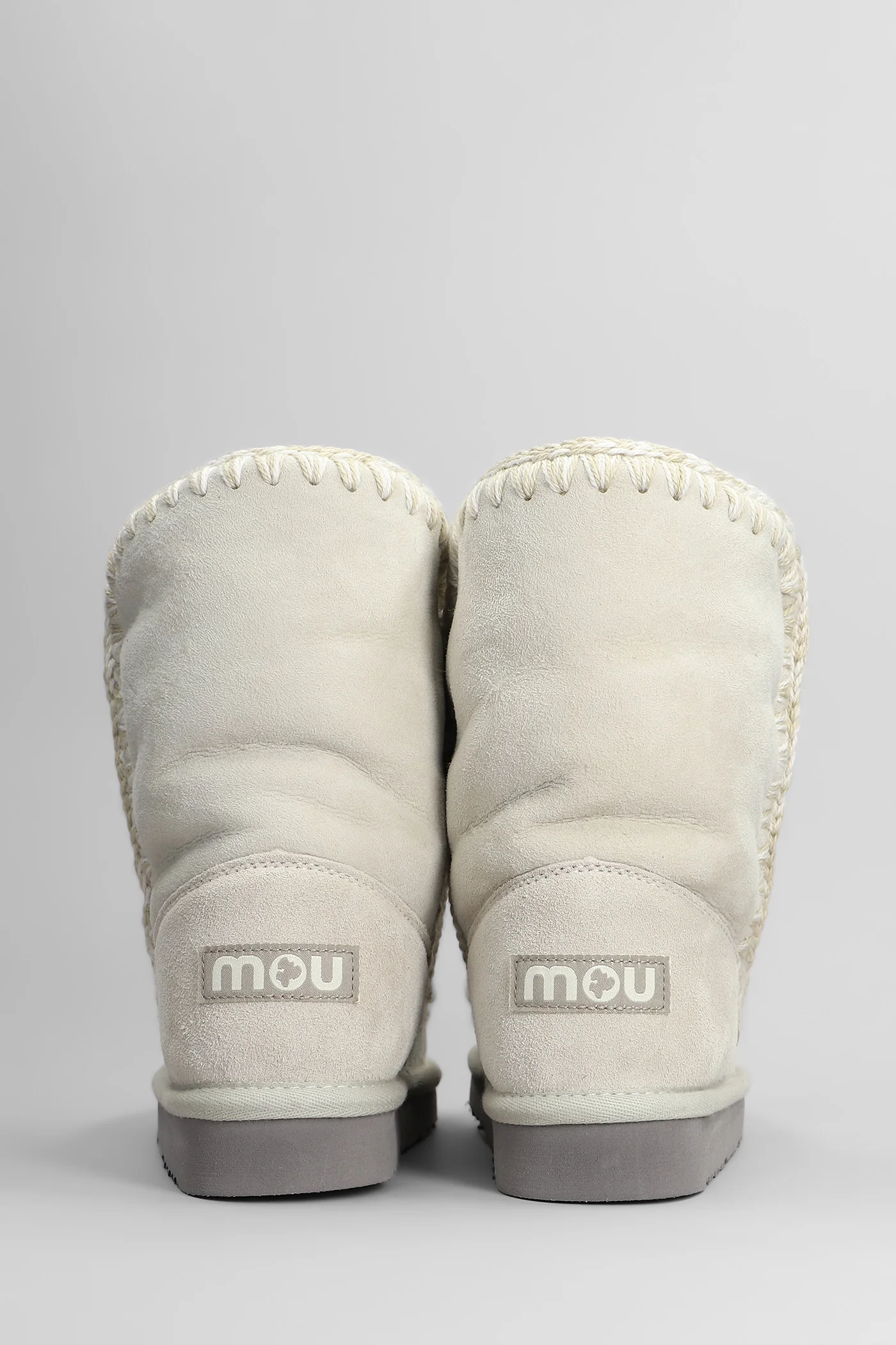 Eskimo 24 low heels Ankle boots in beige suede - Image 4