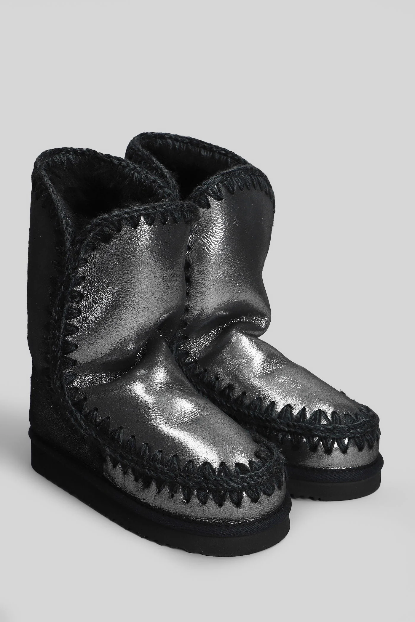 Eskimo 24 low heels Ankle boots in black glitter - Image 2