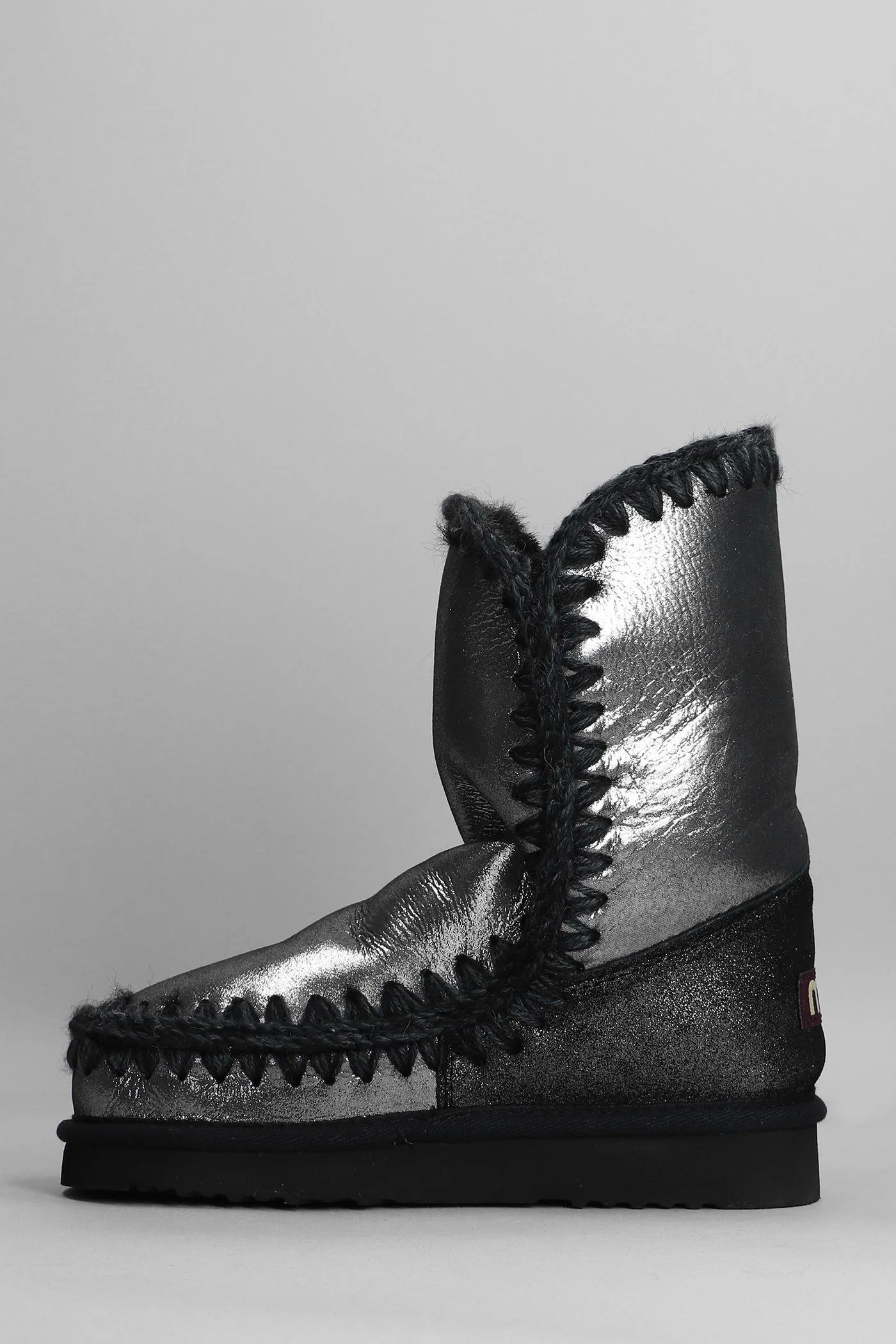 Eskimo 24 low heels Ankle boots in black glitter - Image 3