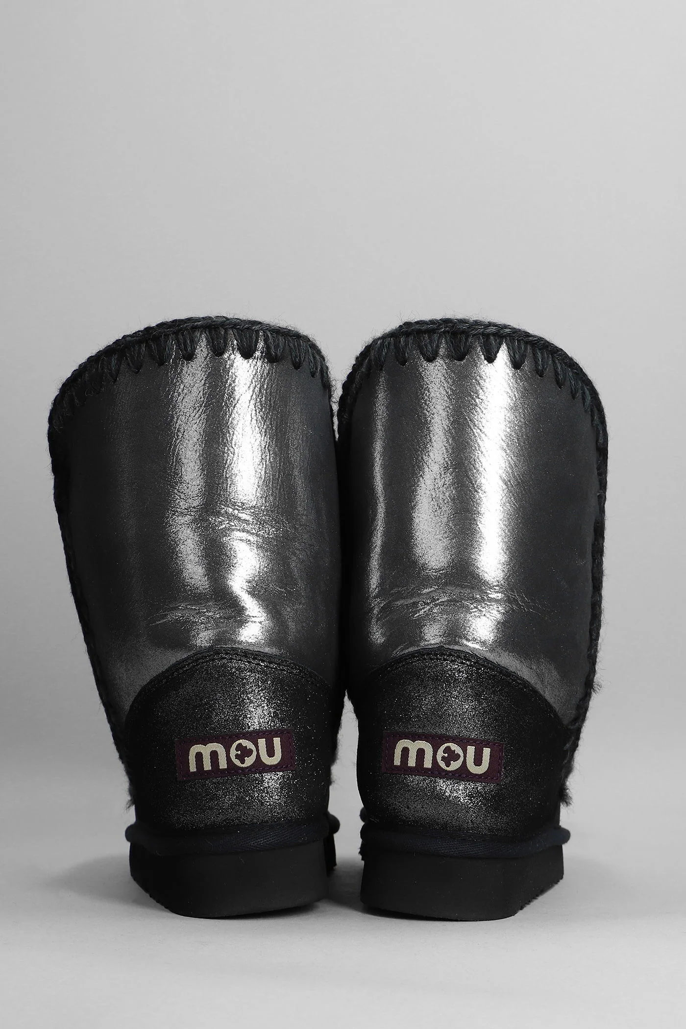 Eskimo 24 low heels Ankle boots in black glitter - Image 4
