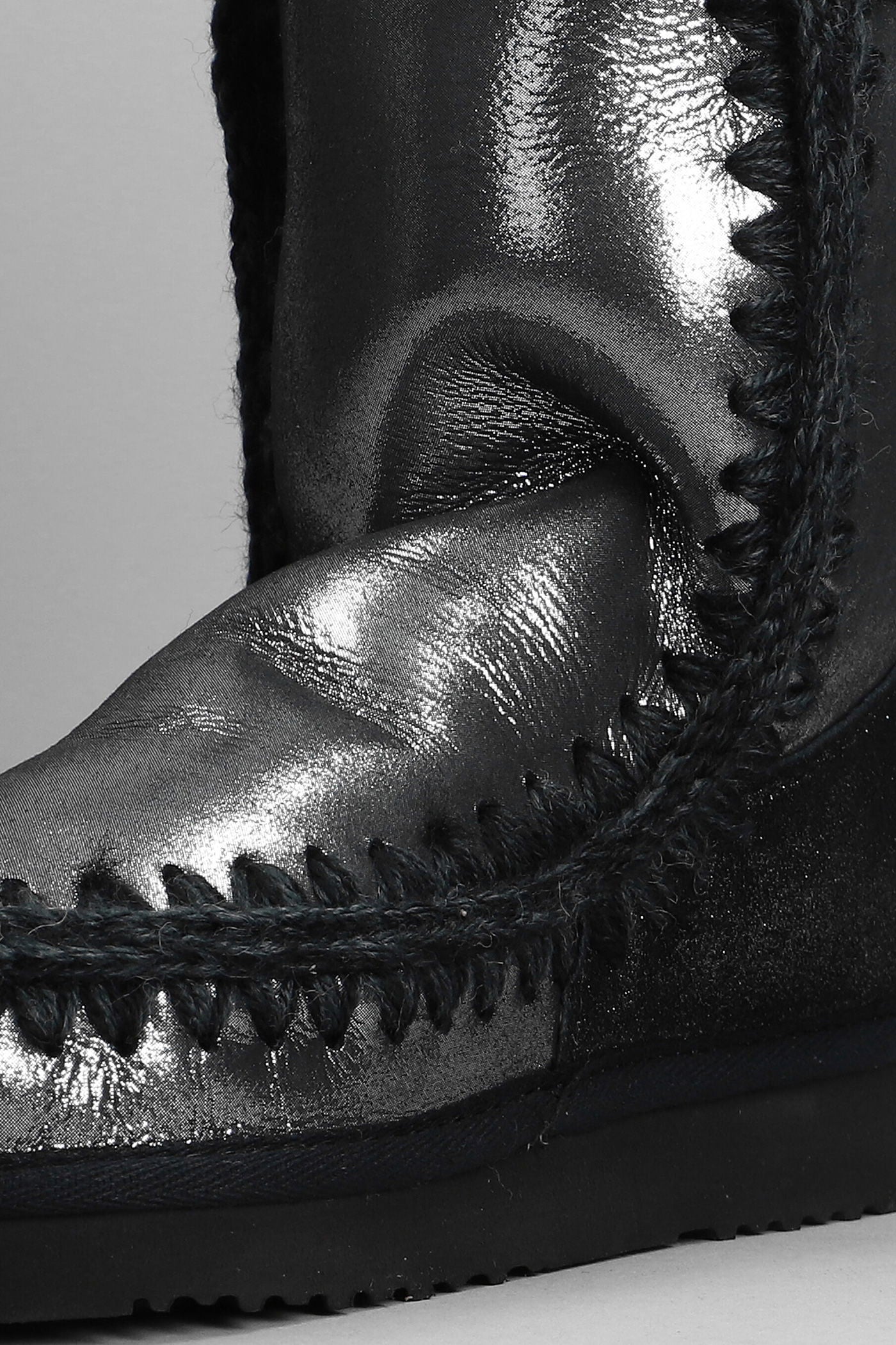 Eskimo 24 low heels Ankle boots in black glitter - Image 5